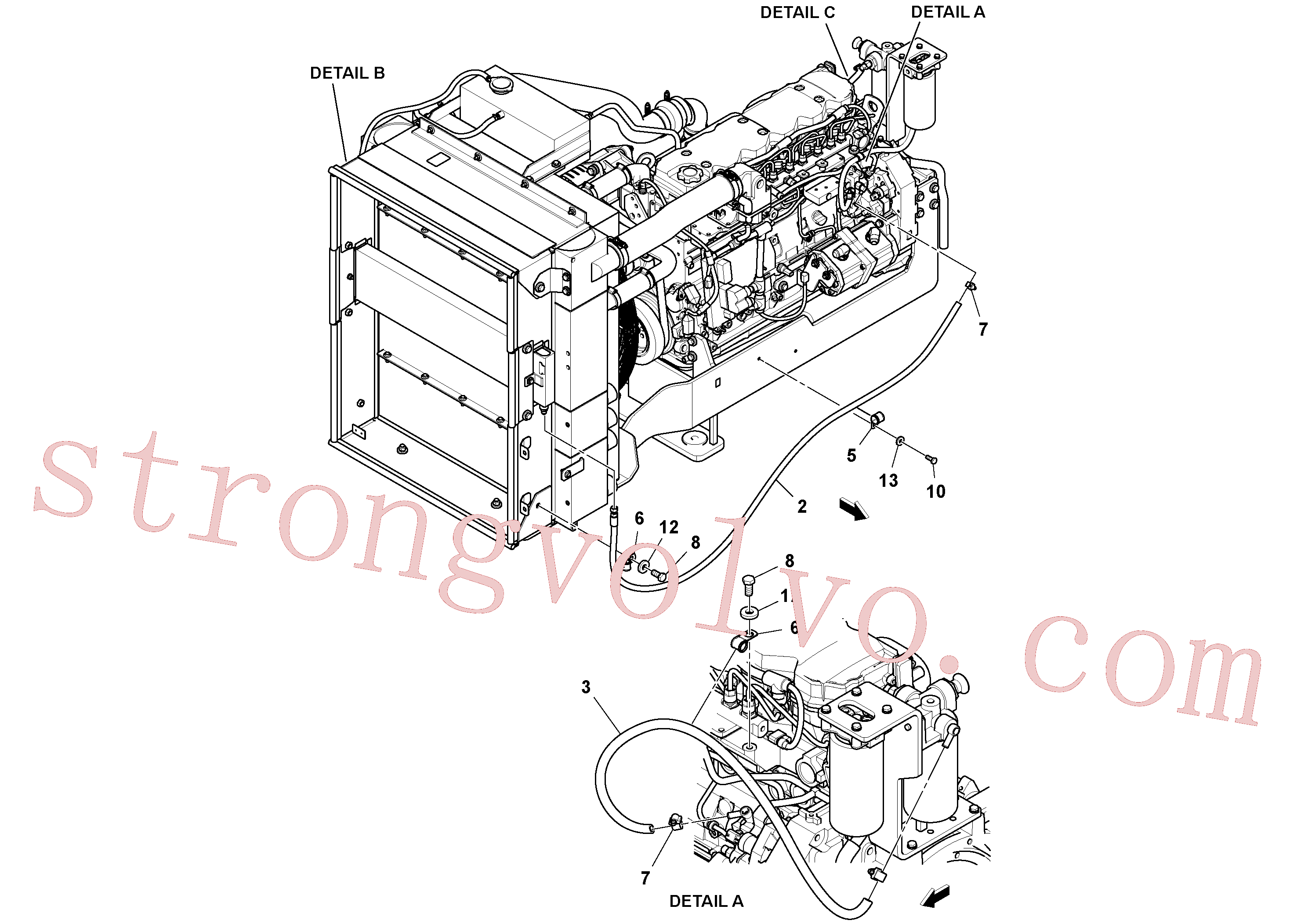 RM96712674 Volvo Instalação da linha de combustível(1044058 Montagem)
