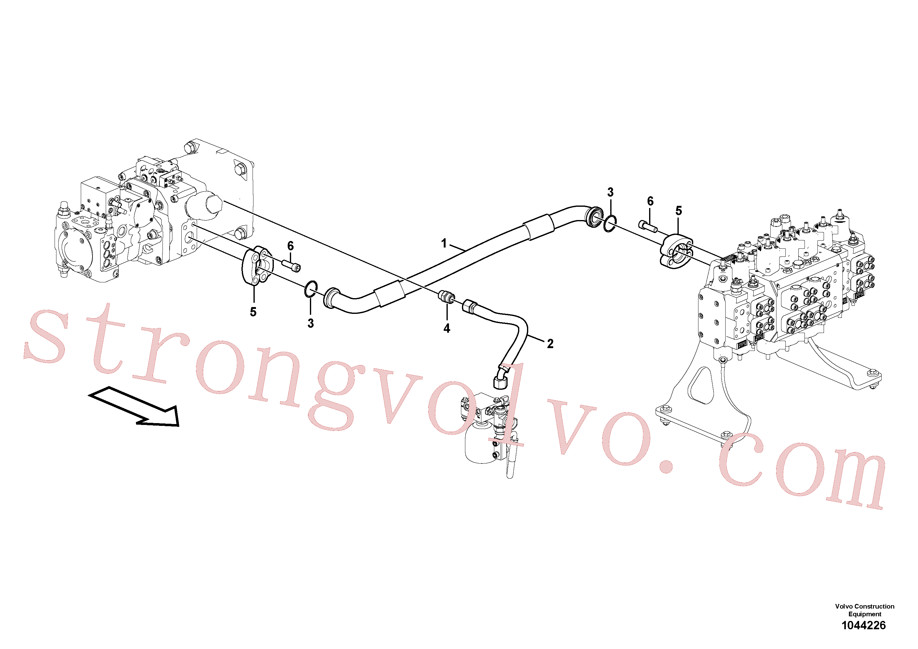 Atacado VOE936627 Meia flange Volvo escavadeira