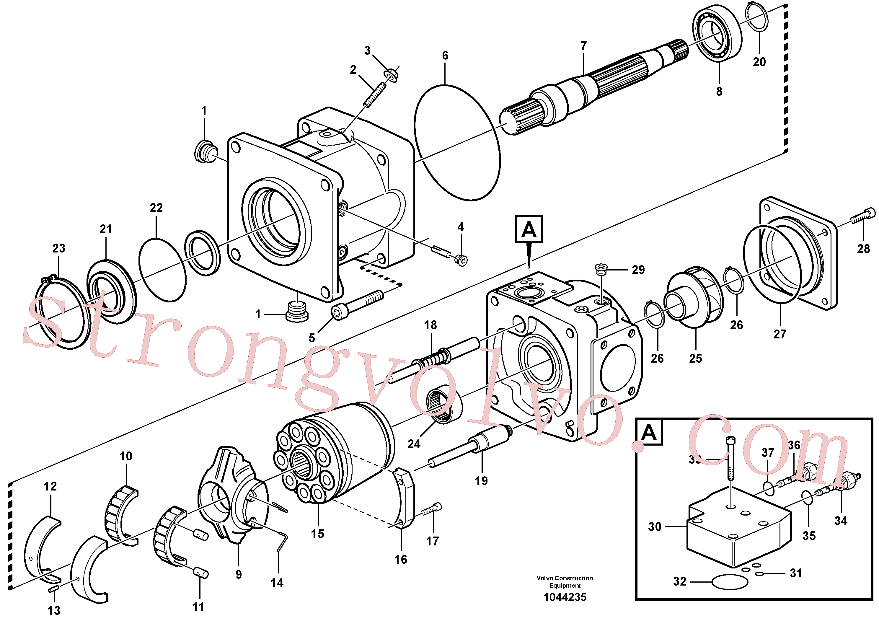VOE4880494 Volvo Bomba hidráulica(1044235 Montagem)