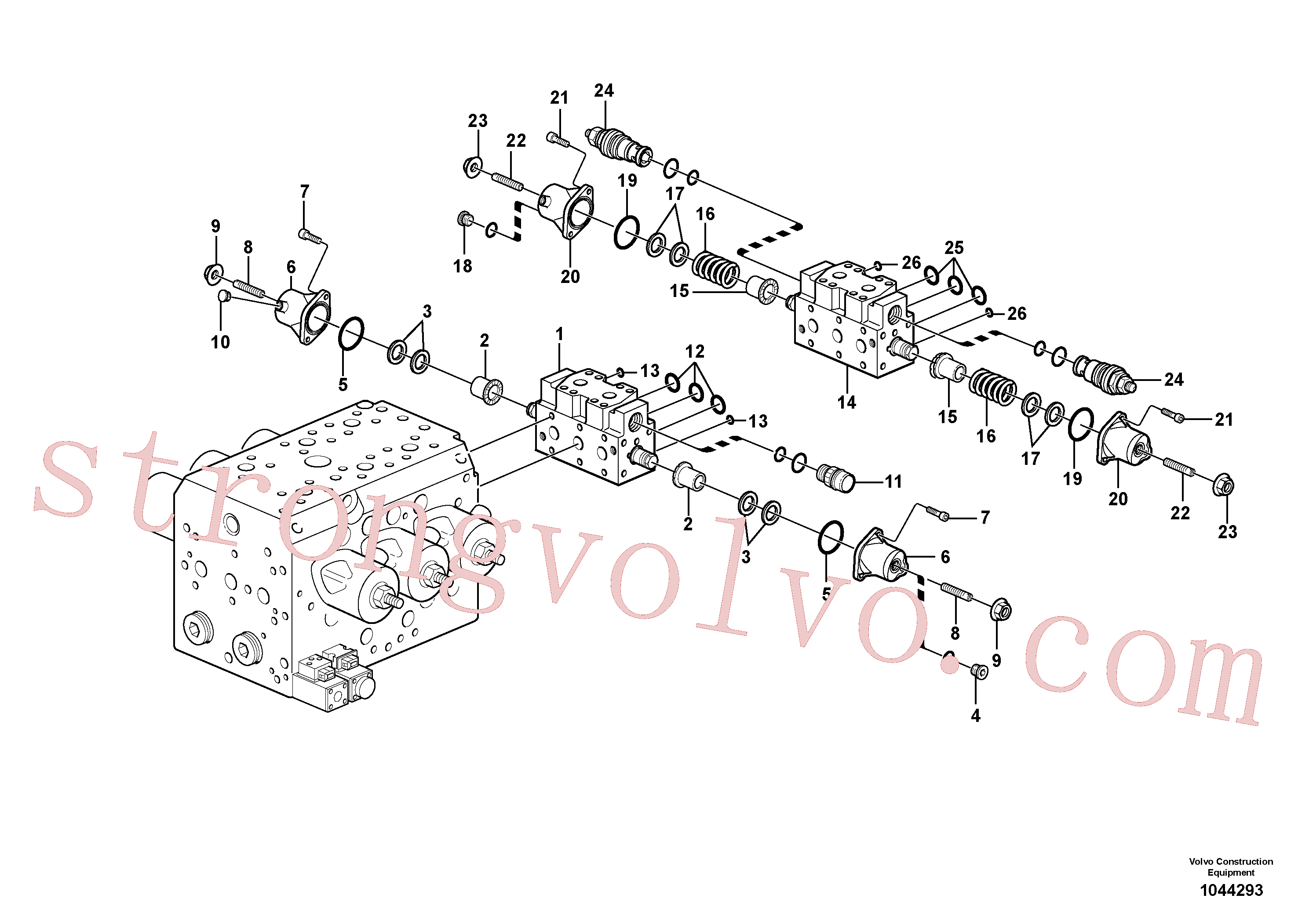 VOE11707171 Volvo Válvula(1044293 Montagem)