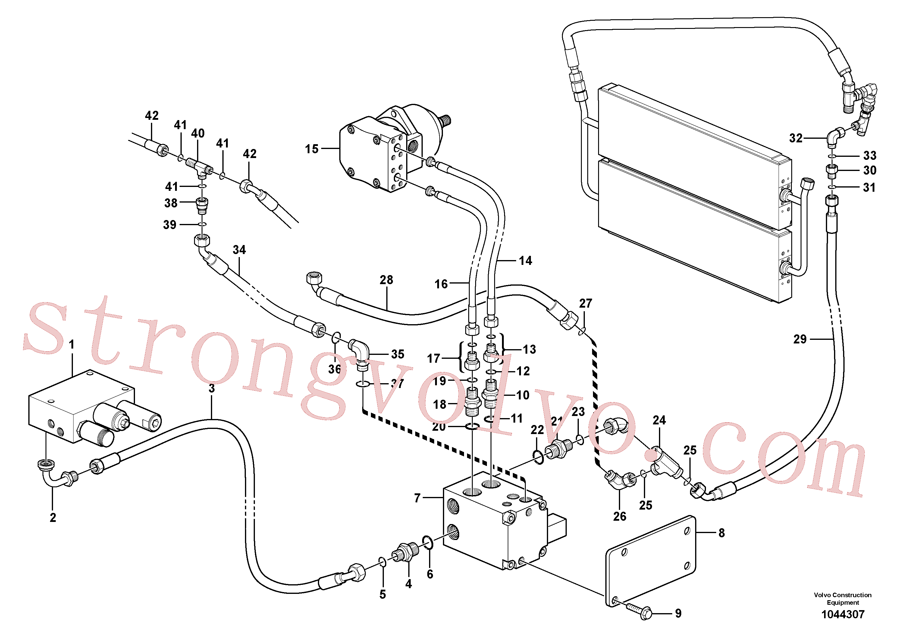 VOE936614 Volvo Ventilador(1044307 Montagem)