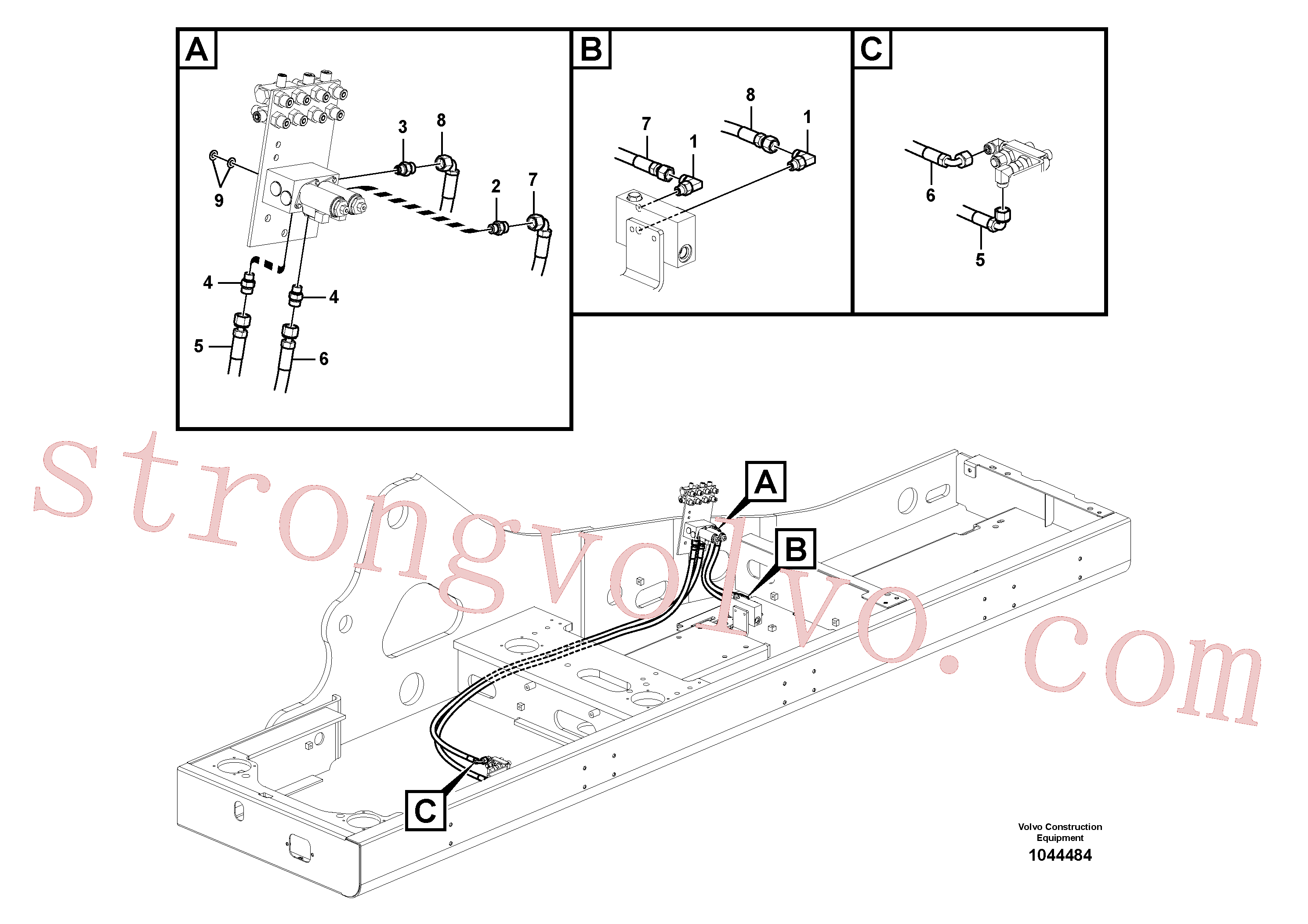 VOE14535778 Volvo Sistema servomotor, mudança da função da alavanca(1044484 Montagem)