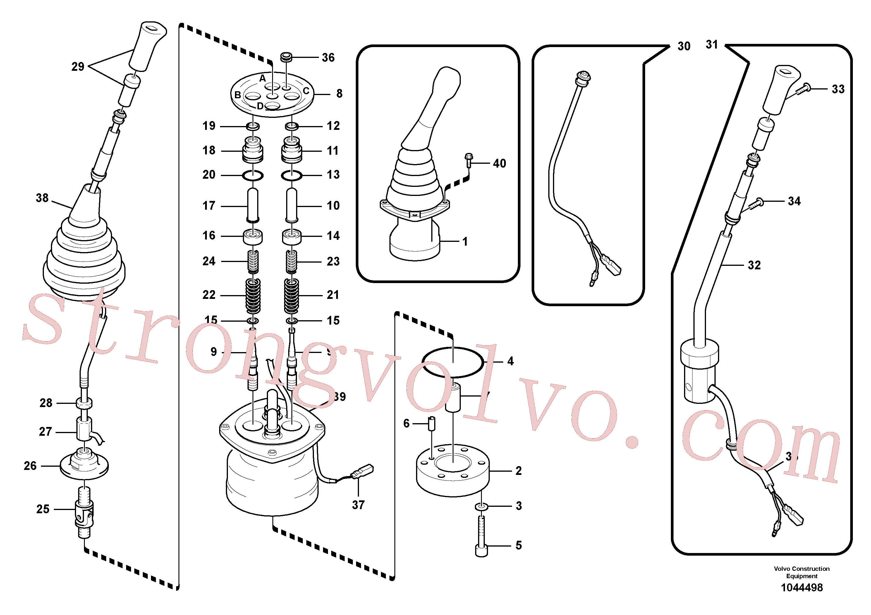 VOE14550279 Volvo Servo-sistema, válvula de comando à distância(1044498 Montagem)