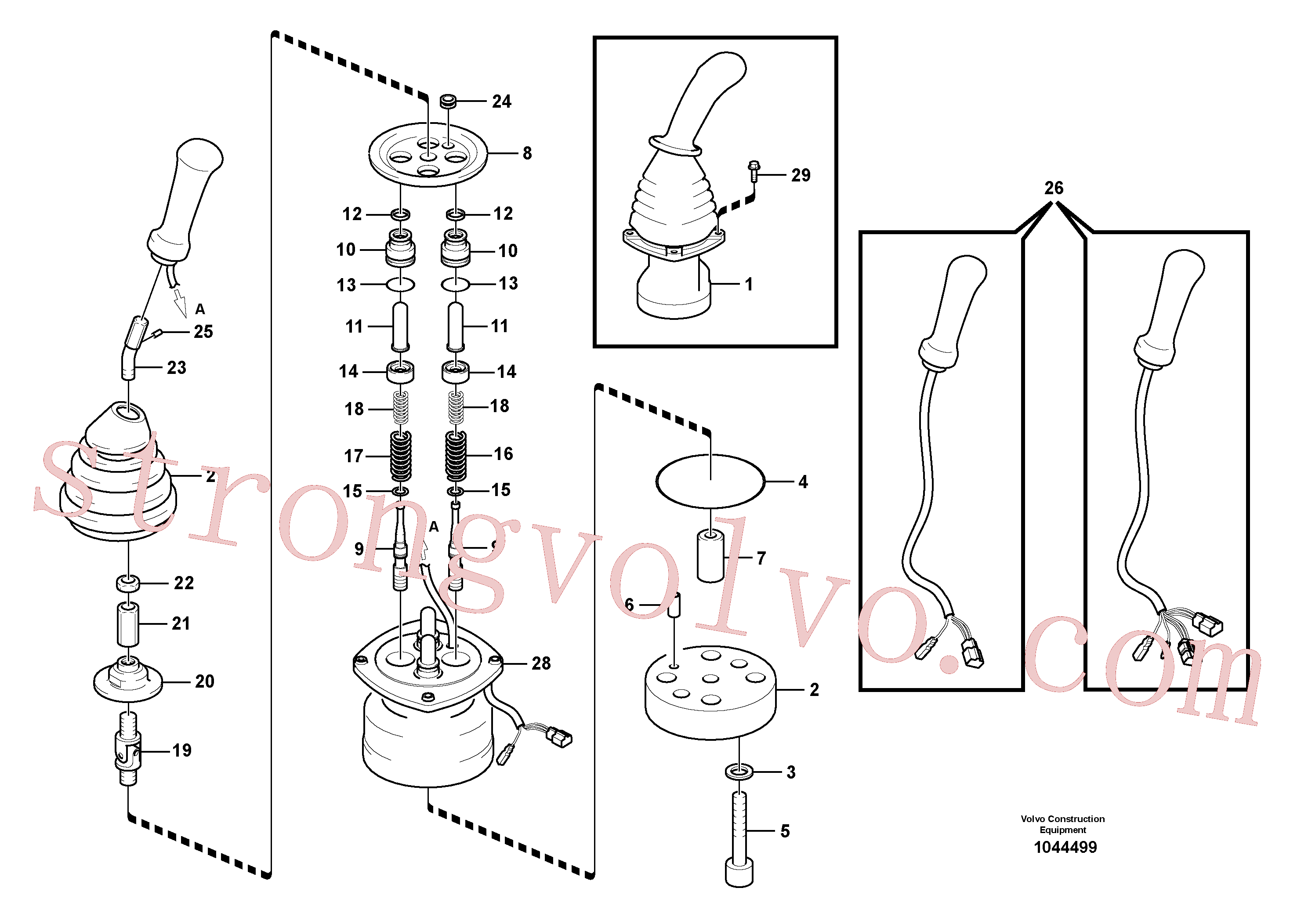 SA8230-37140 Volvo Servo-sistema, válvula de comando à distância(1044499 Montagem)