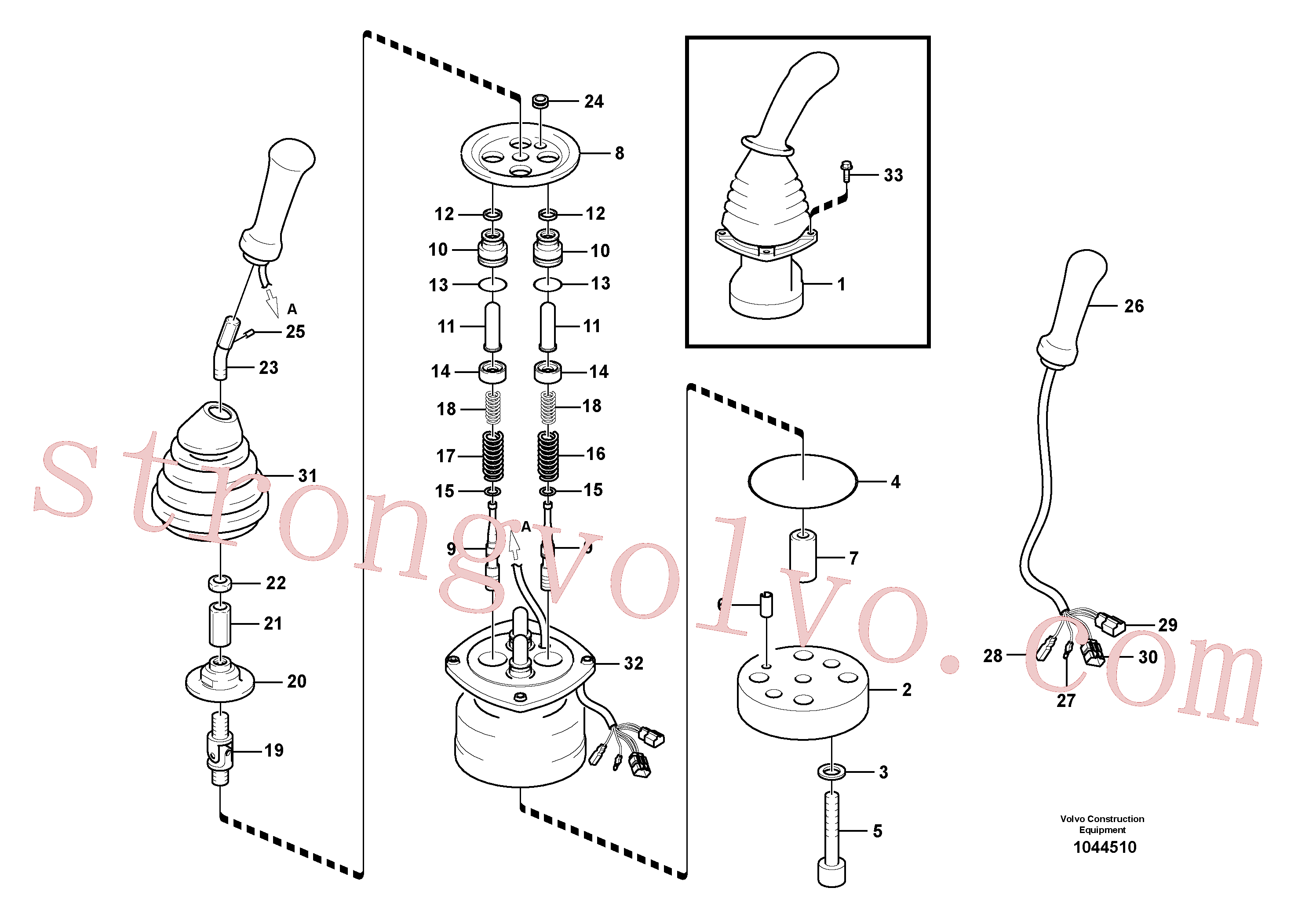 SA8230-36770 Volvo Servo-sistema, válvula de comando à distância(1044510 Montagem)