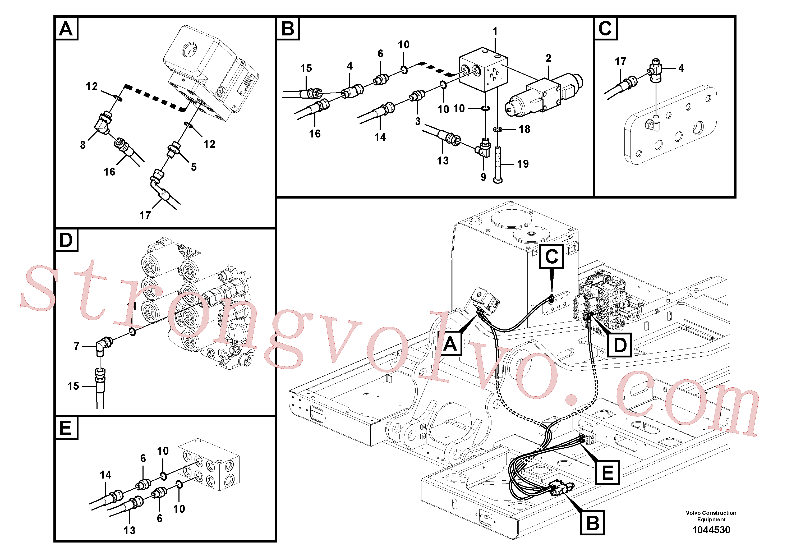 China Made SA9413-31020 Cotovelo Volvo Acessórios para escavadeira
