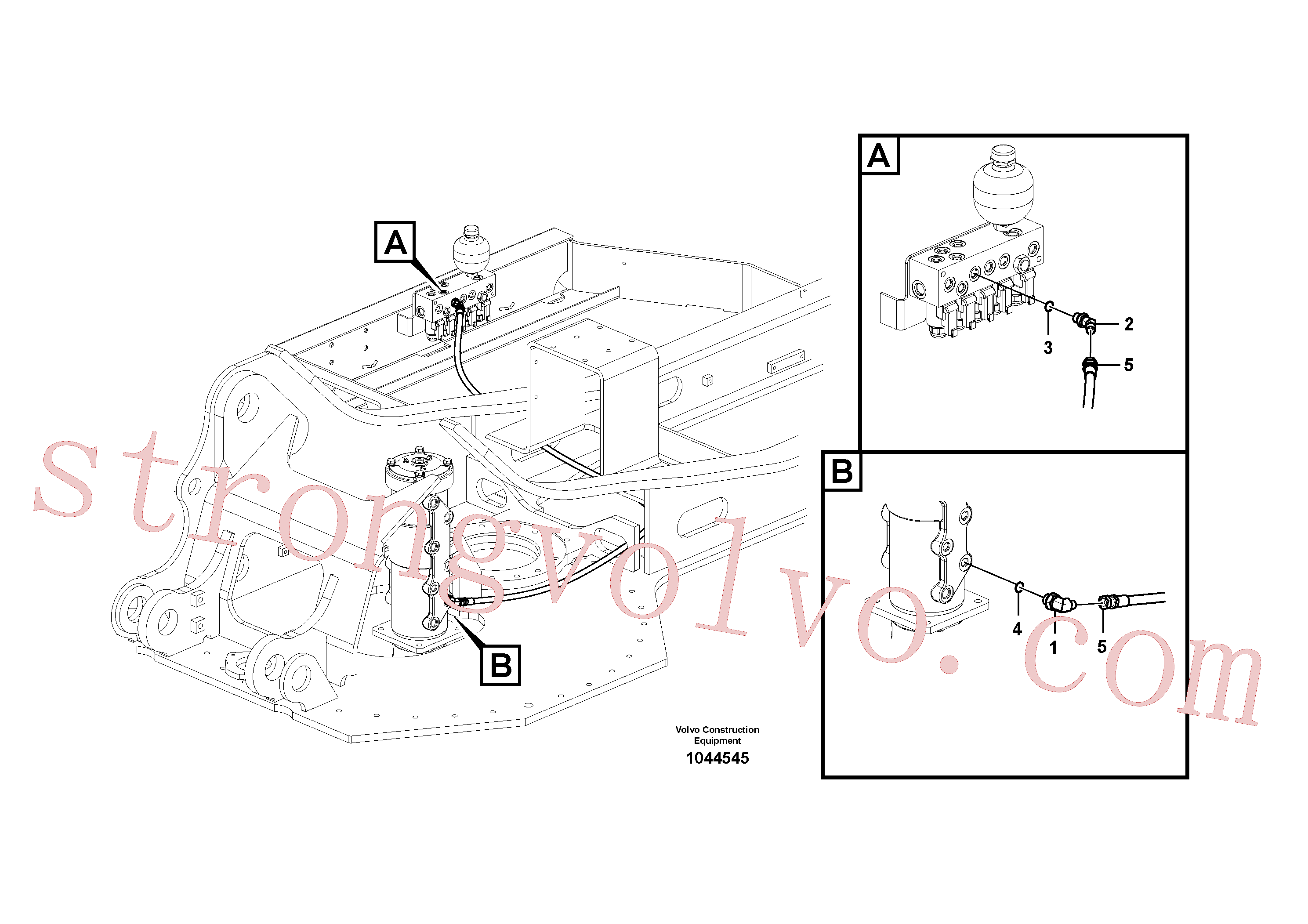 SA9451-02240 Volvo Sistema servomotor, válvula de comando para válvula solenóide(1044545 Montagem)