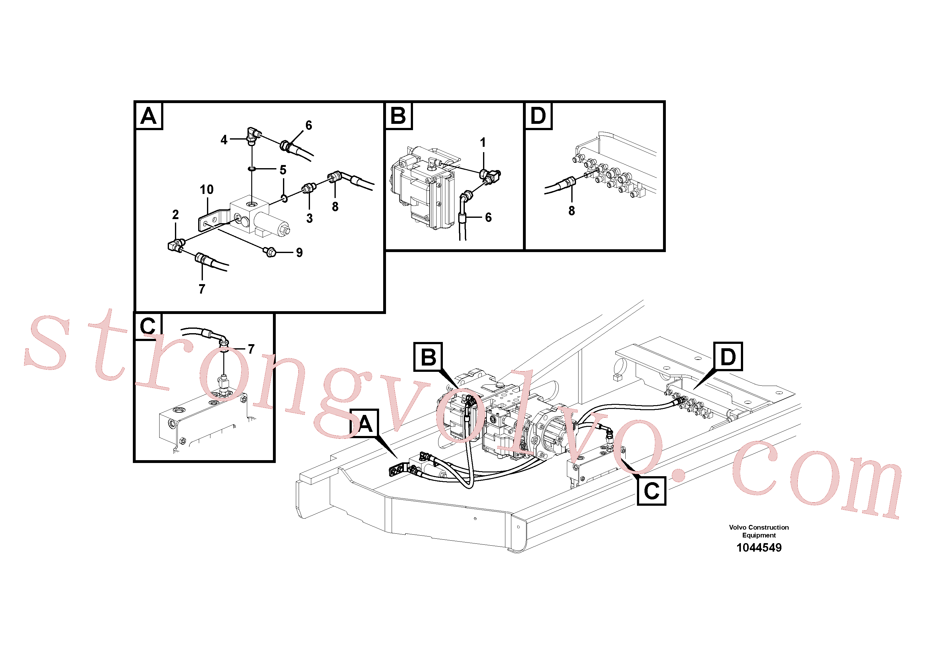 SA9453-02214 Mangueira completa Inscreva-se para Volvo Acessórios para escavadeira
