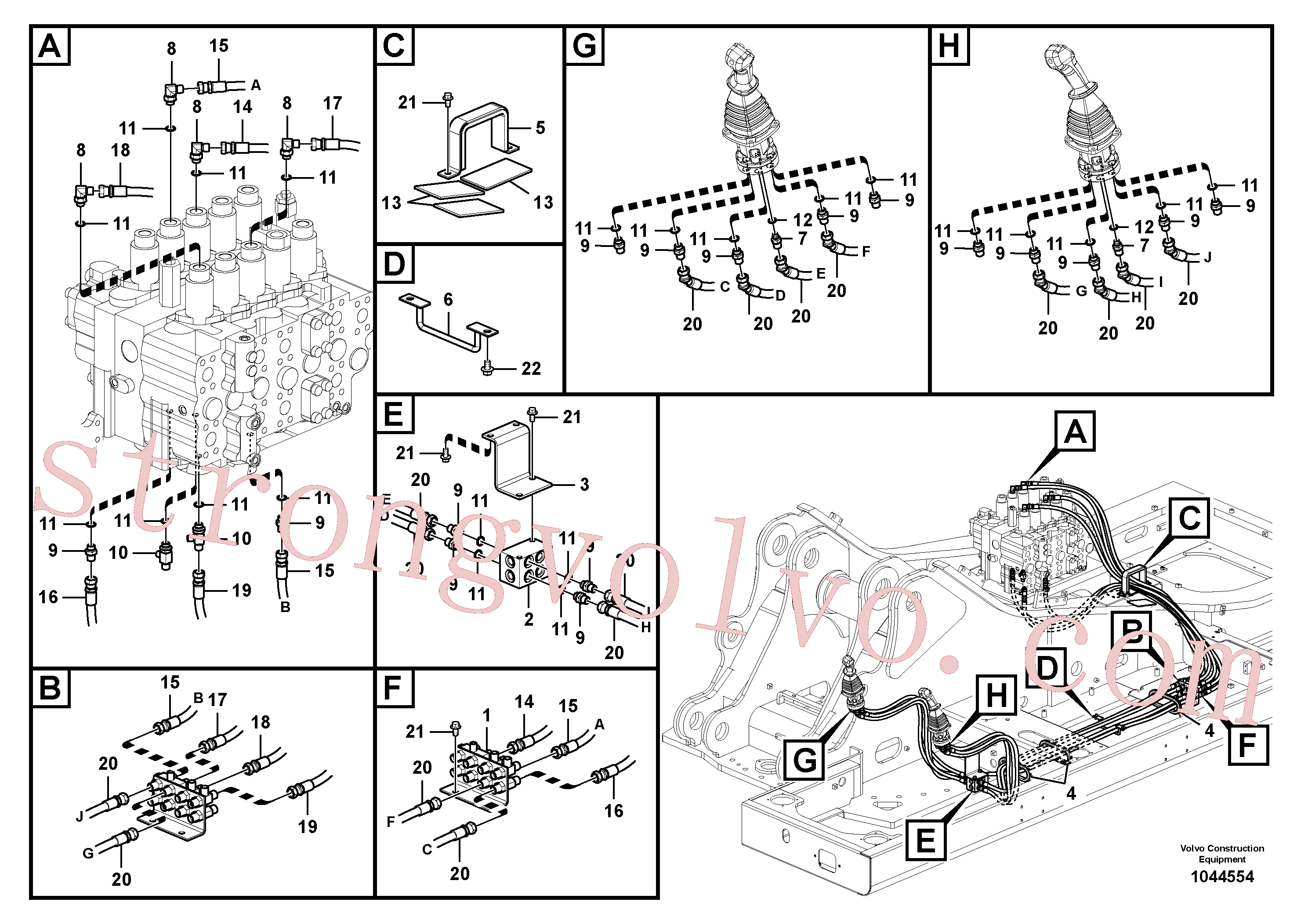 SA9451-03234 Mangueira completa Volvo escavadeira