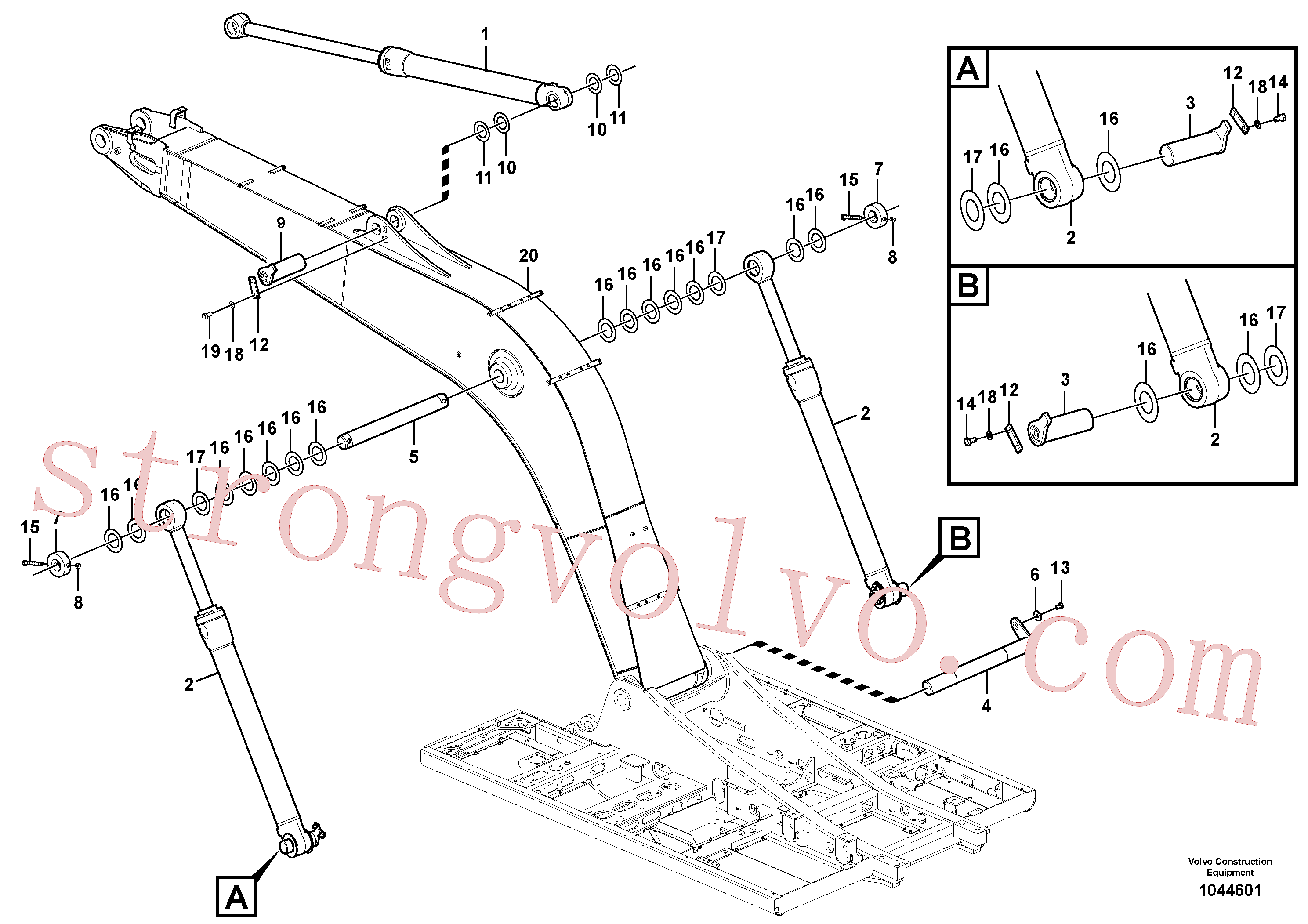 Volvo Montagem VOE14543190 Pino Acessórios