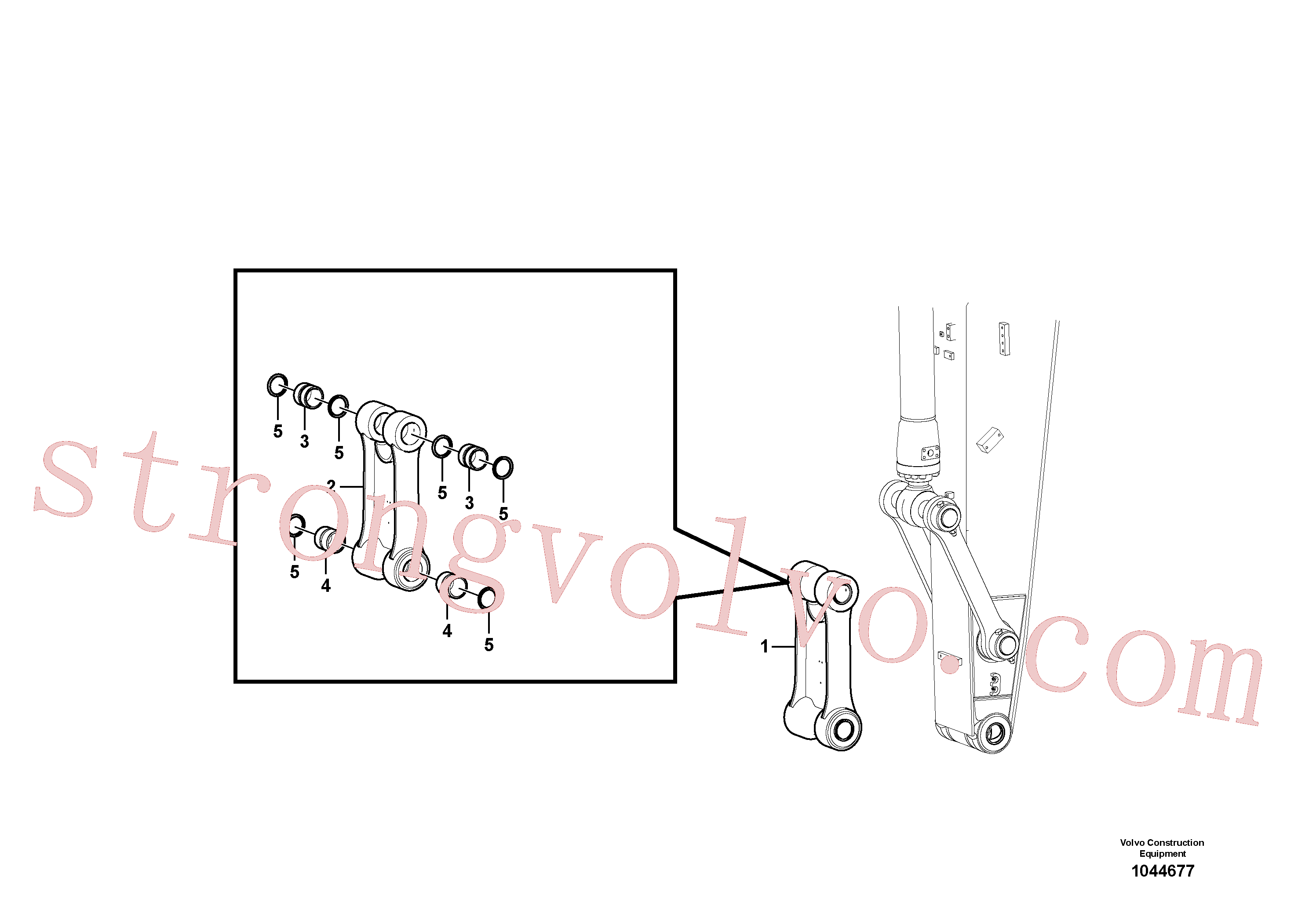 Volvo Acessórios para escavadeira VOE14545617 Biela Acessórios