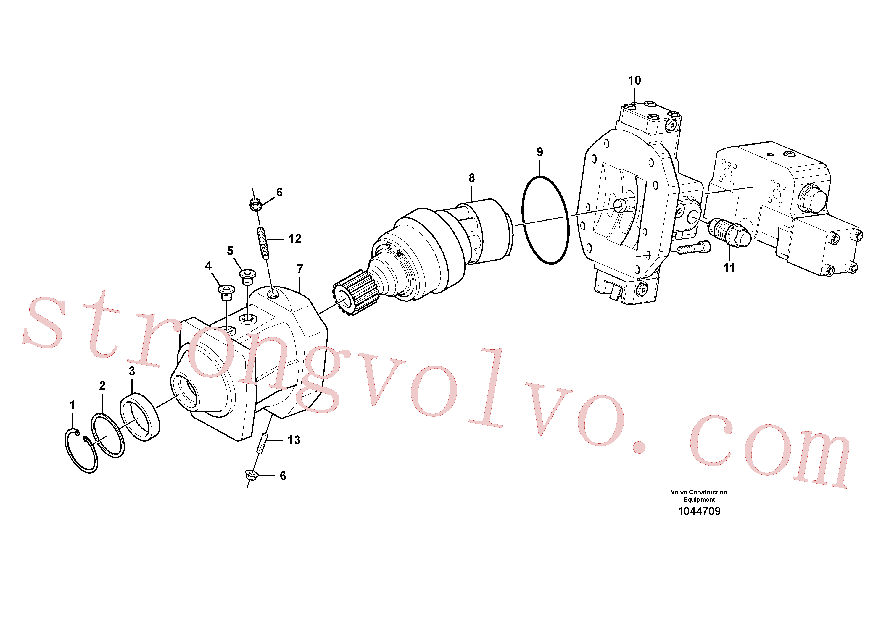 SA8230-29680 Volvo Motor de deslocação(1044709 Montagem)