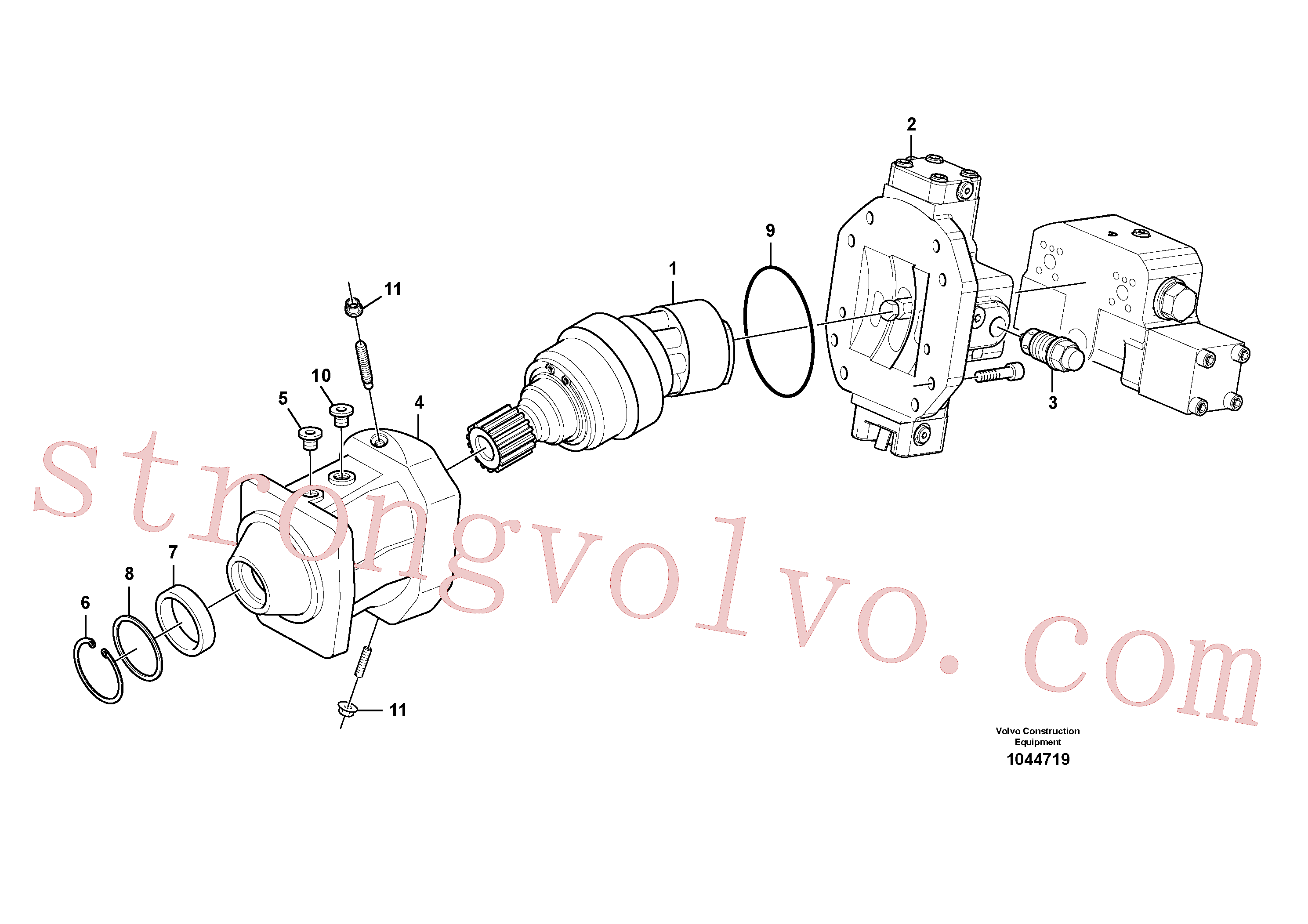 Atacado VOE11701470 Anel trava Volvo escavadeira