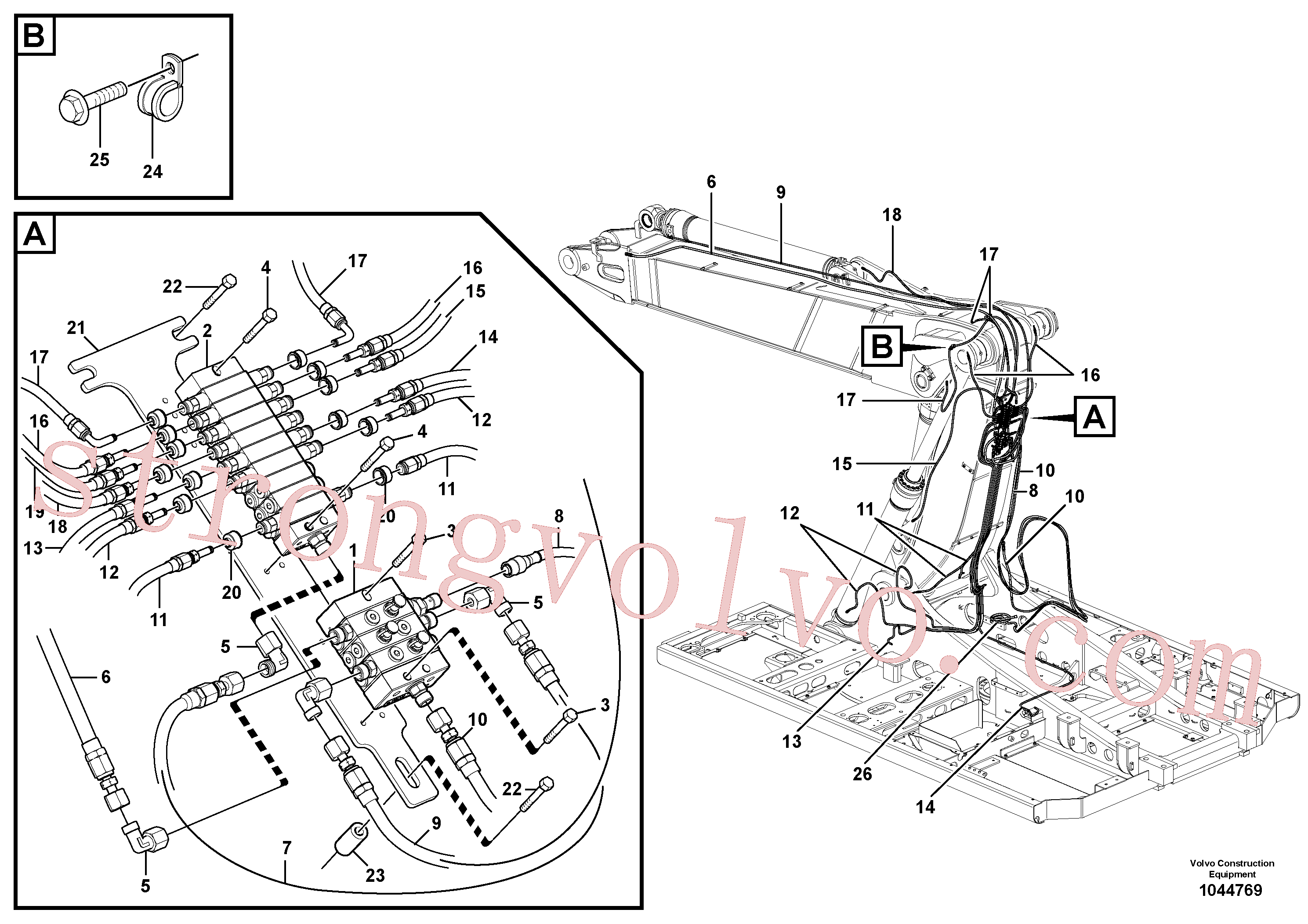 VOE14594346 Volvo Conjunto distribuidor, lança(1044769 Montagem)