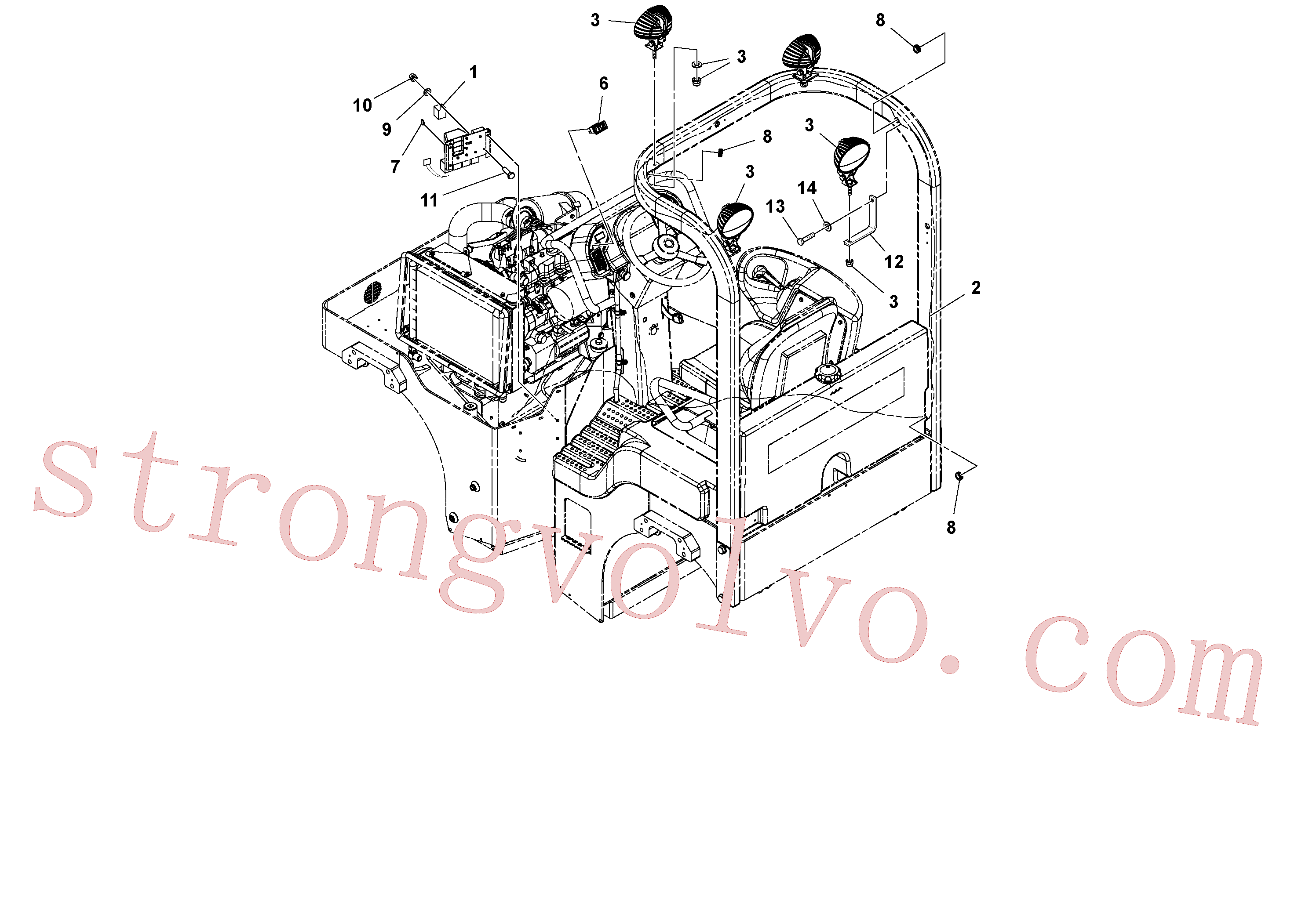 Volvo Acessórios para escavadeira RM59704403 Passa muro Acessórios