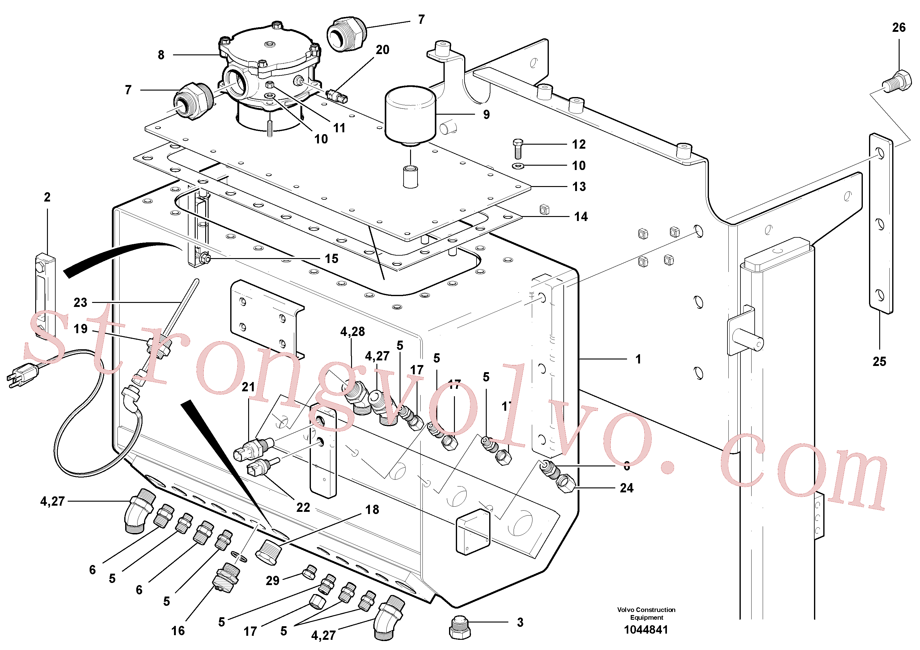 VOE938146 Volvo Depósito de óleo hidráulico - AWD(1044841 Montagem)