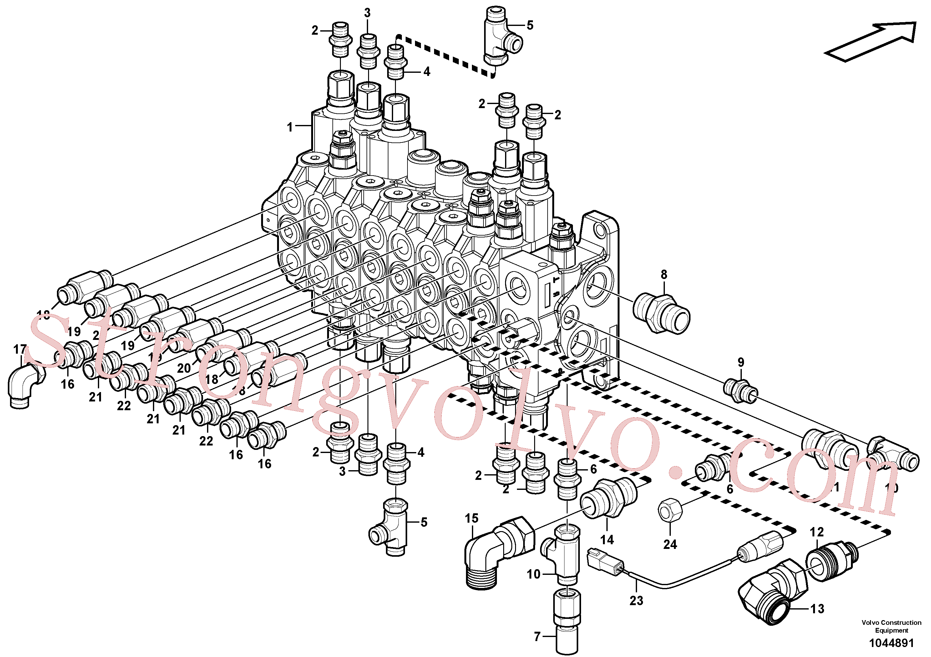 Volvo Acessórios para escavadeira VOE11807076 Niple Acessórios