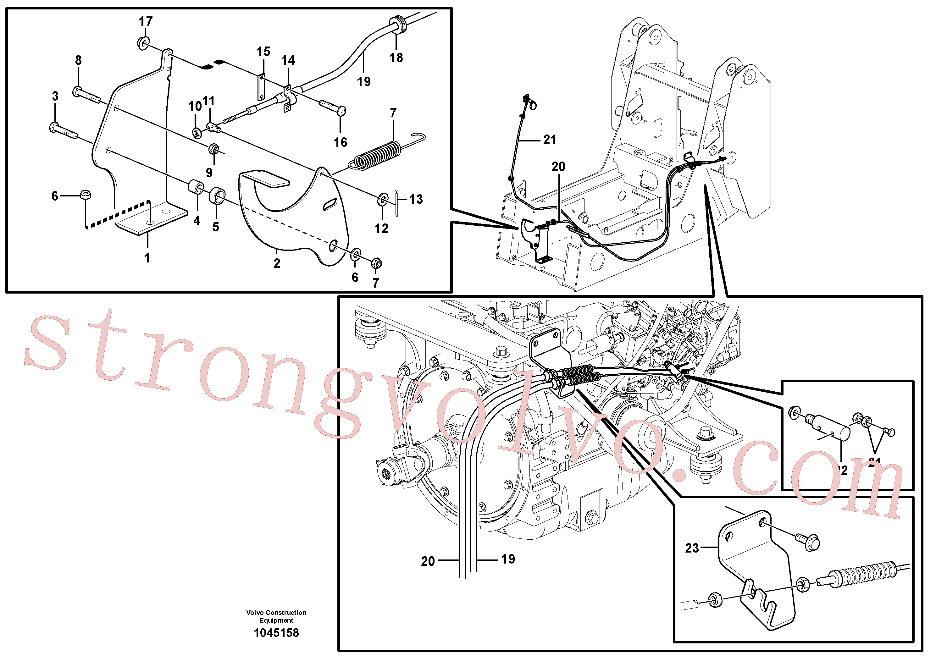 VOE13930447 Volvo Comando do acelerador(1045158 Montagem)