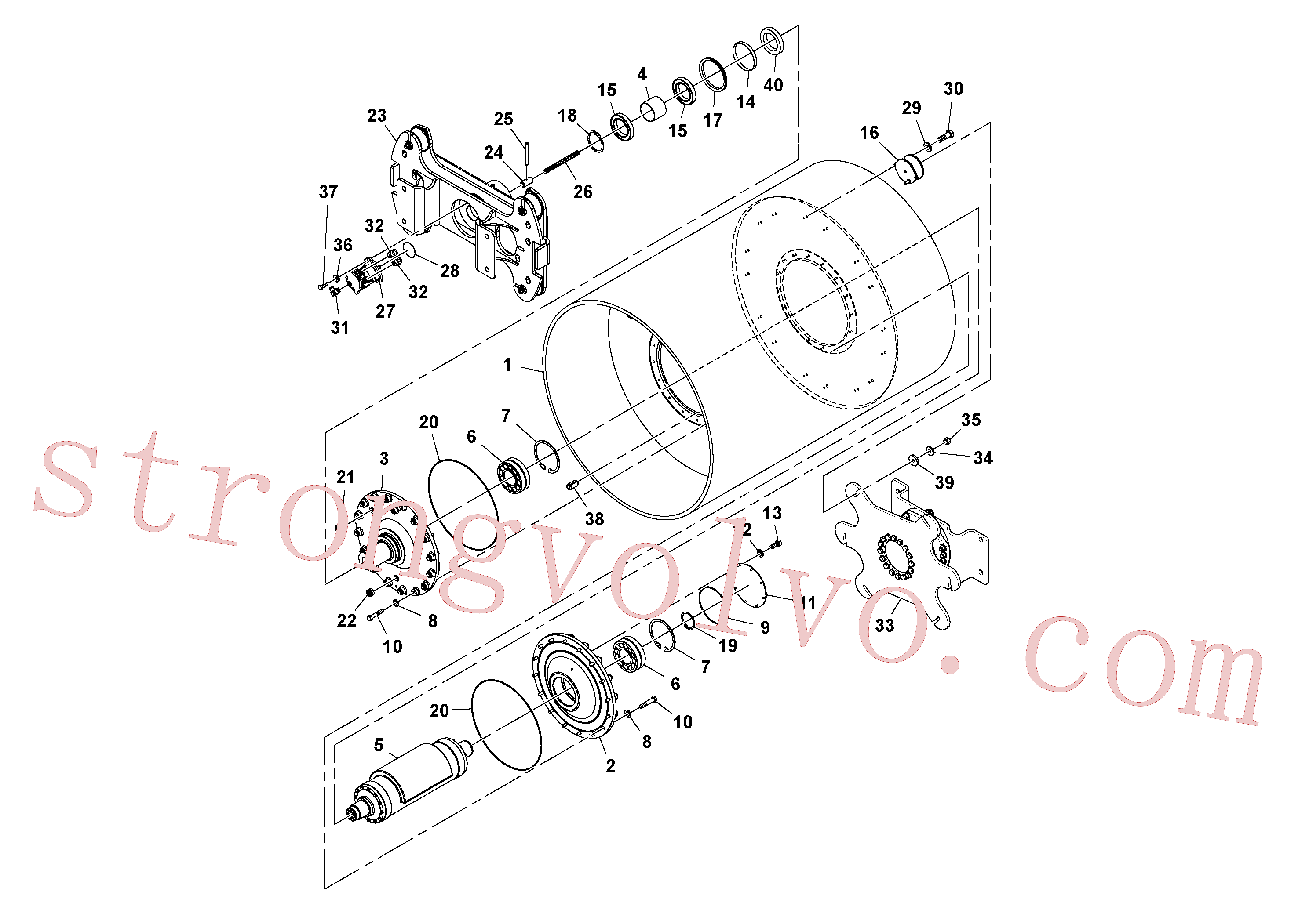 RM13351408 Volvo Conjunto do tambor(1045210 Montagem)