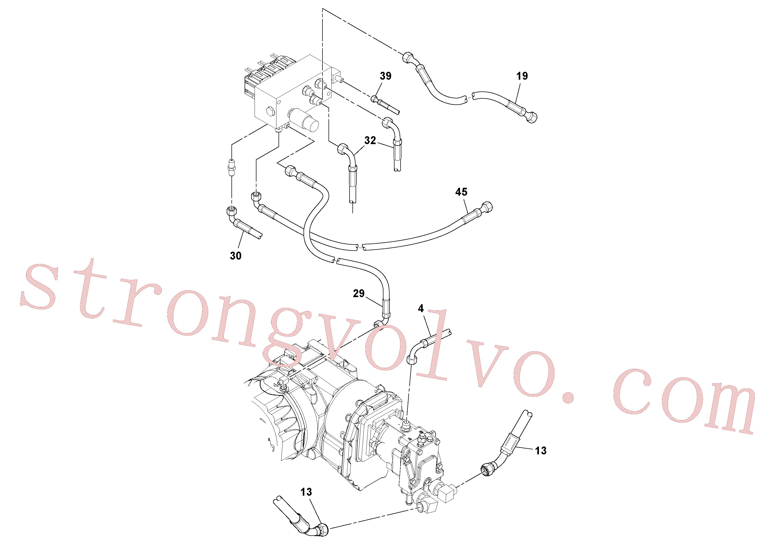 RM13204755 Volvo Instalação de mangueiras(1045241 Montagem)