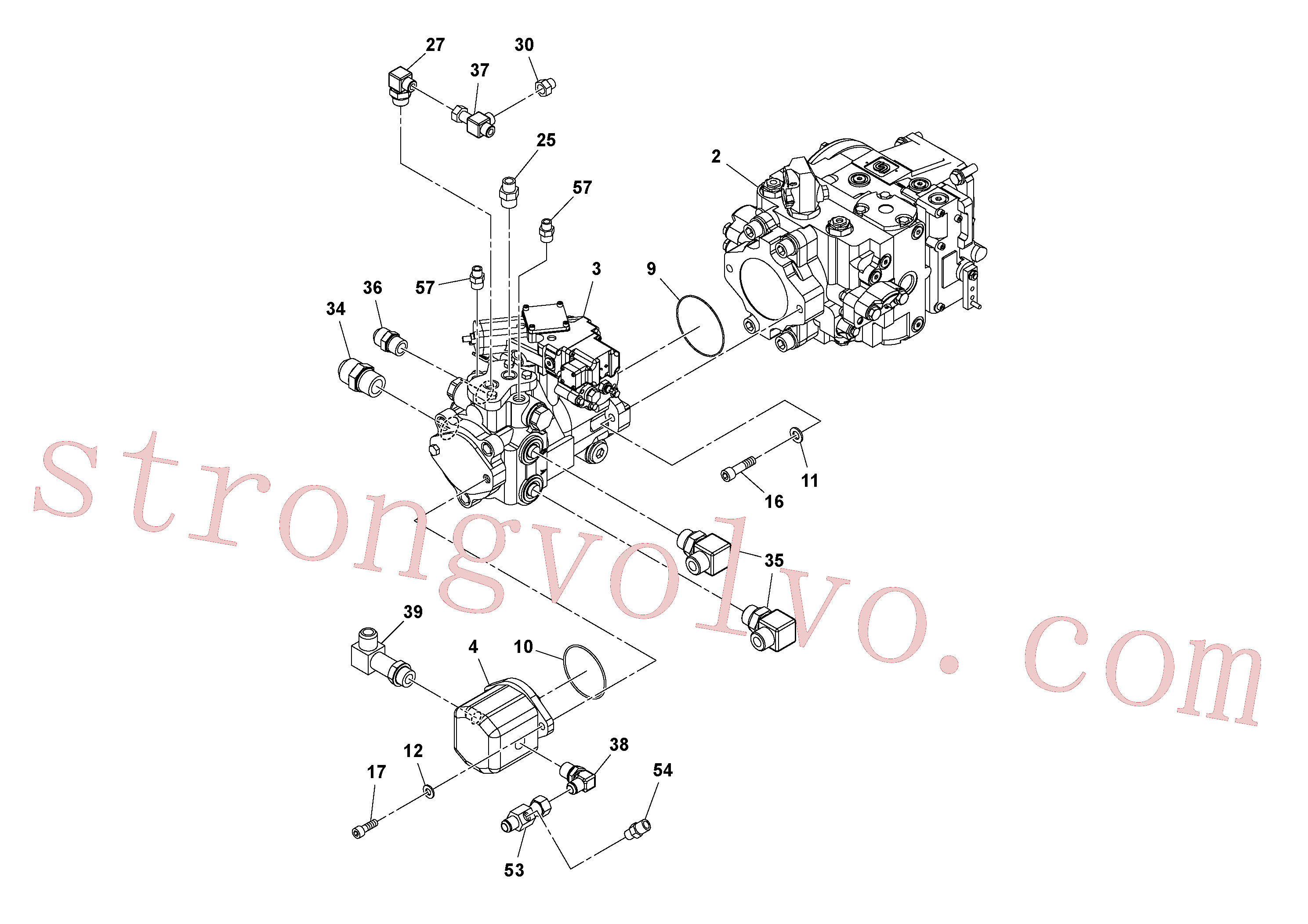 RM59158881 Niple de redução Volvo escavadeira