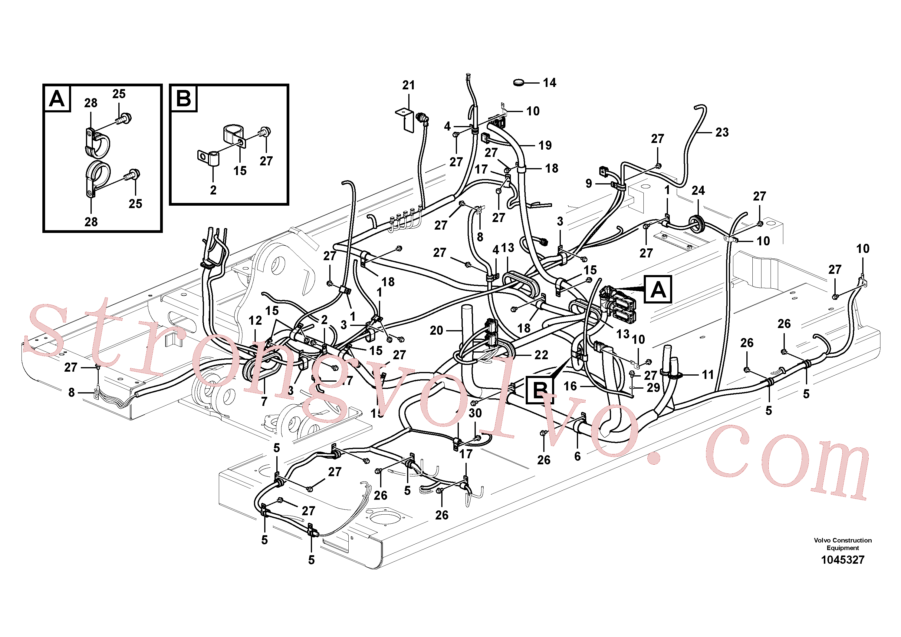 China Made SA1125-01740 Passa muro Volvo Acessórios para escavadeira
