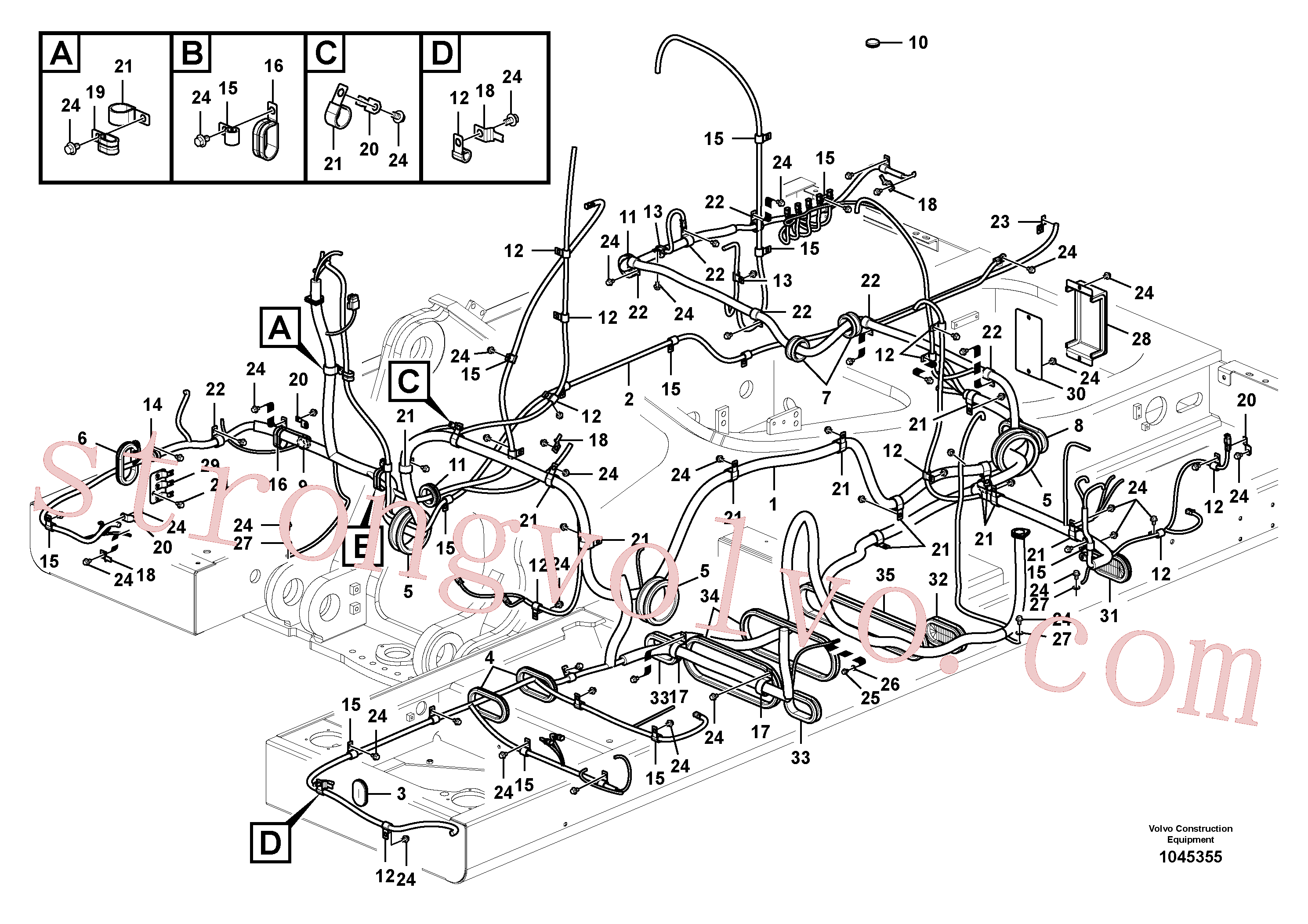 VOE14529351 Volvo Cablagem principal(1045355 Montagem)