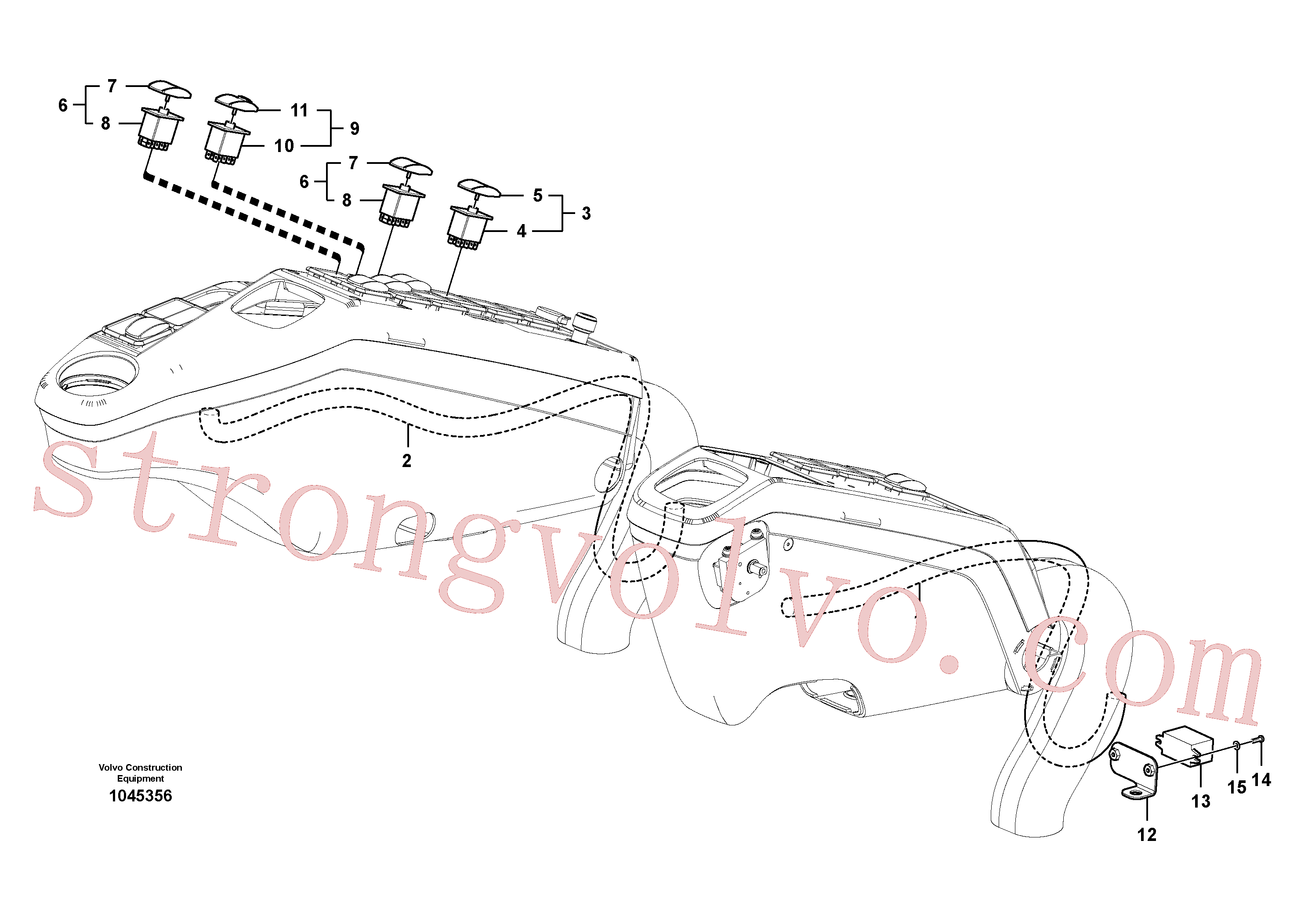 VOE20838727 Volvo Cablagem, painel de instrumentos(1045356 Montagem)