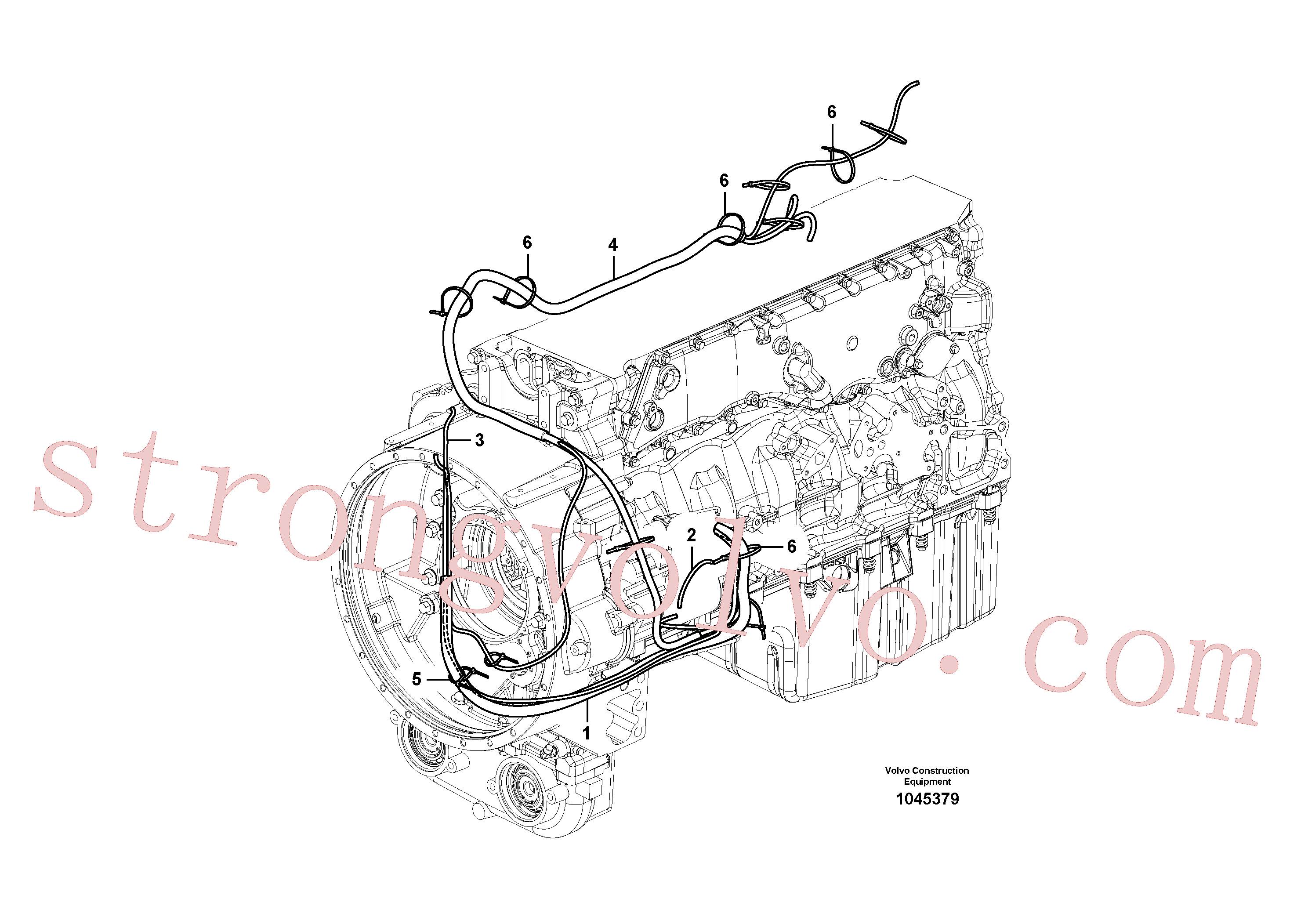 SA9314-02100 Volvo Cablagem, motor(1045379 Montagem)