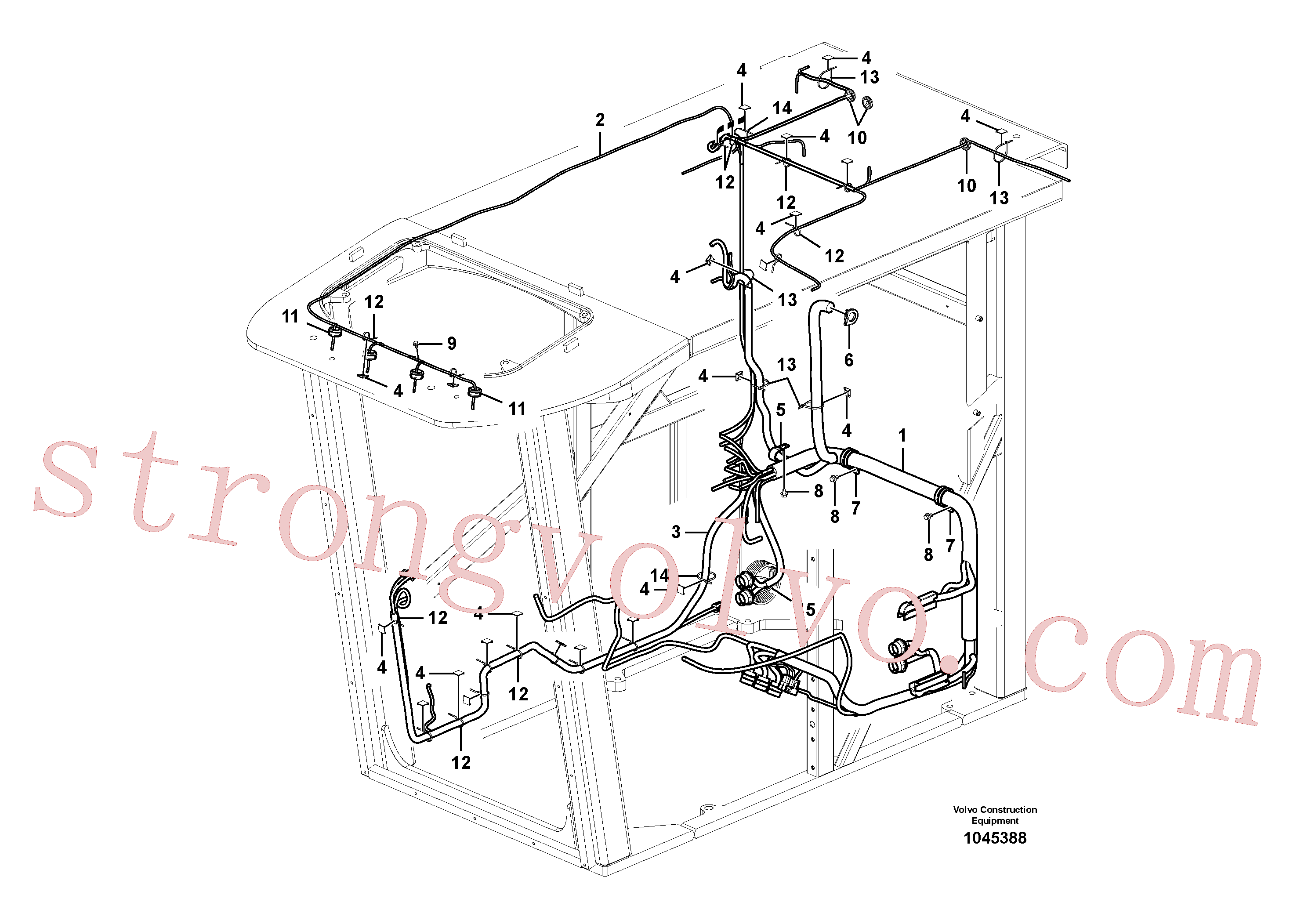 SA9314-02360 Volvo Cablagem, cabina.(1045388 Montagem)