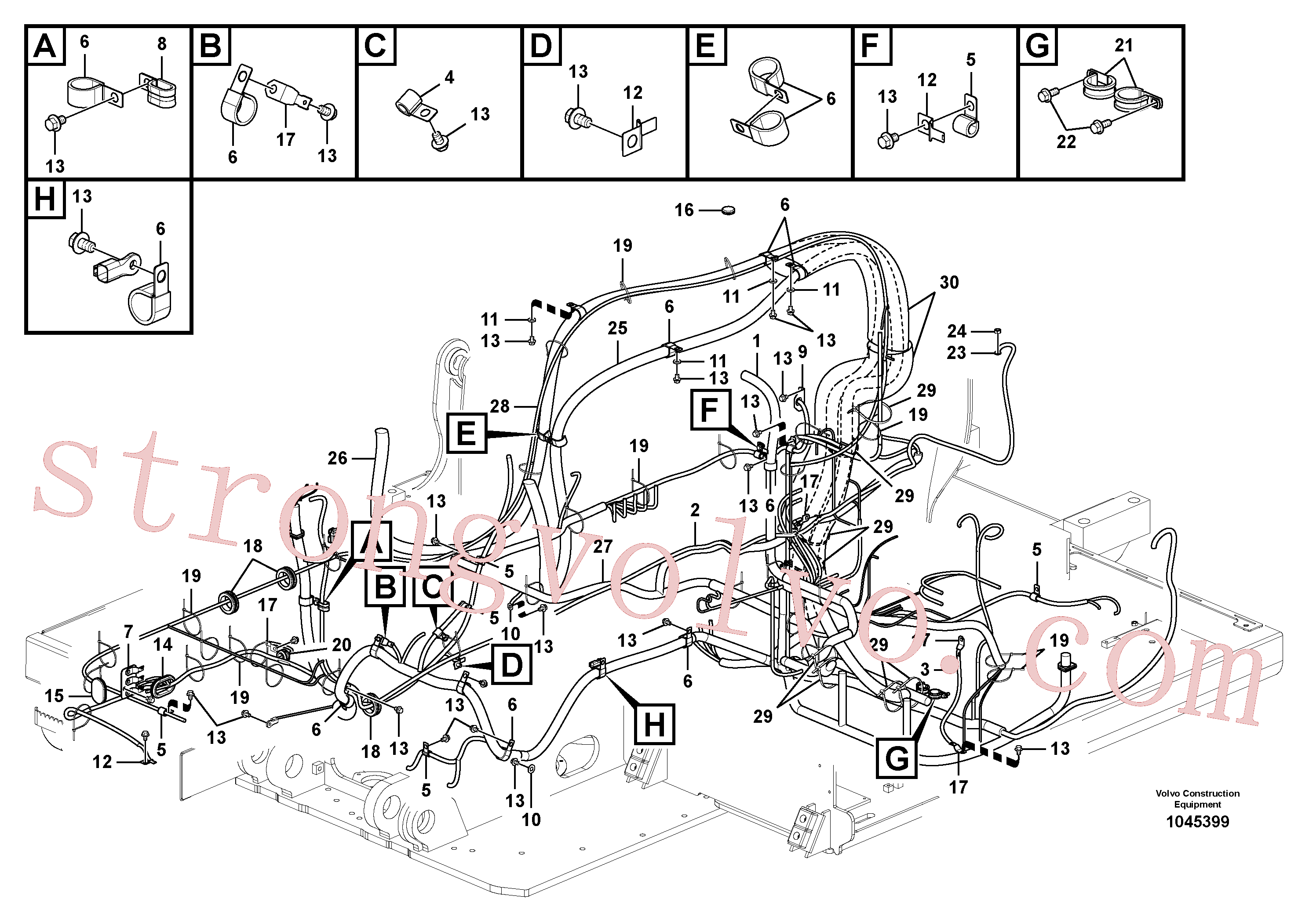 Volvo Acessórios para escavadeira VOE14529351 Passa muro Acessórios