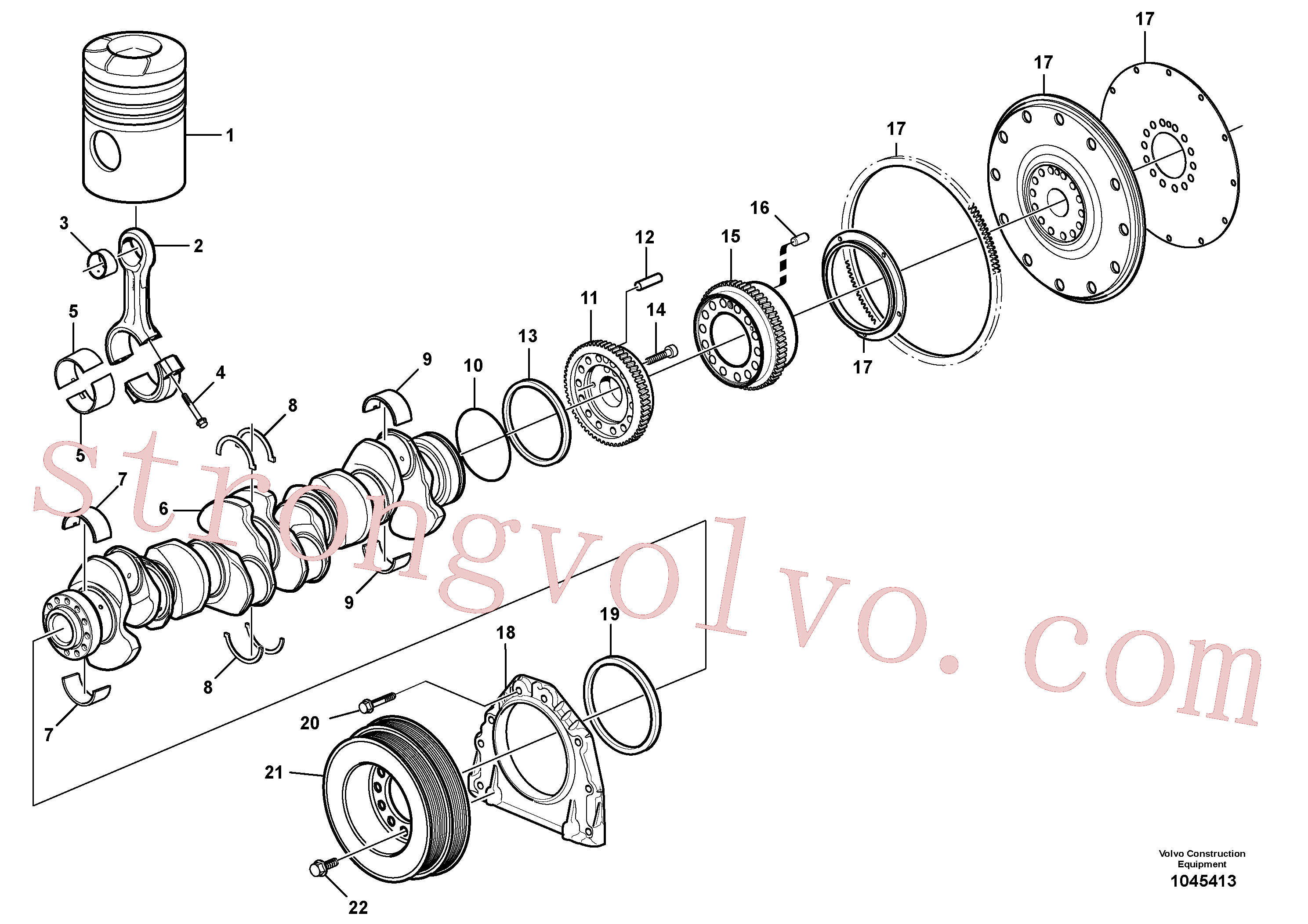 China Made VOE950644 Coupilha Volvo Acessórios para escavadeira