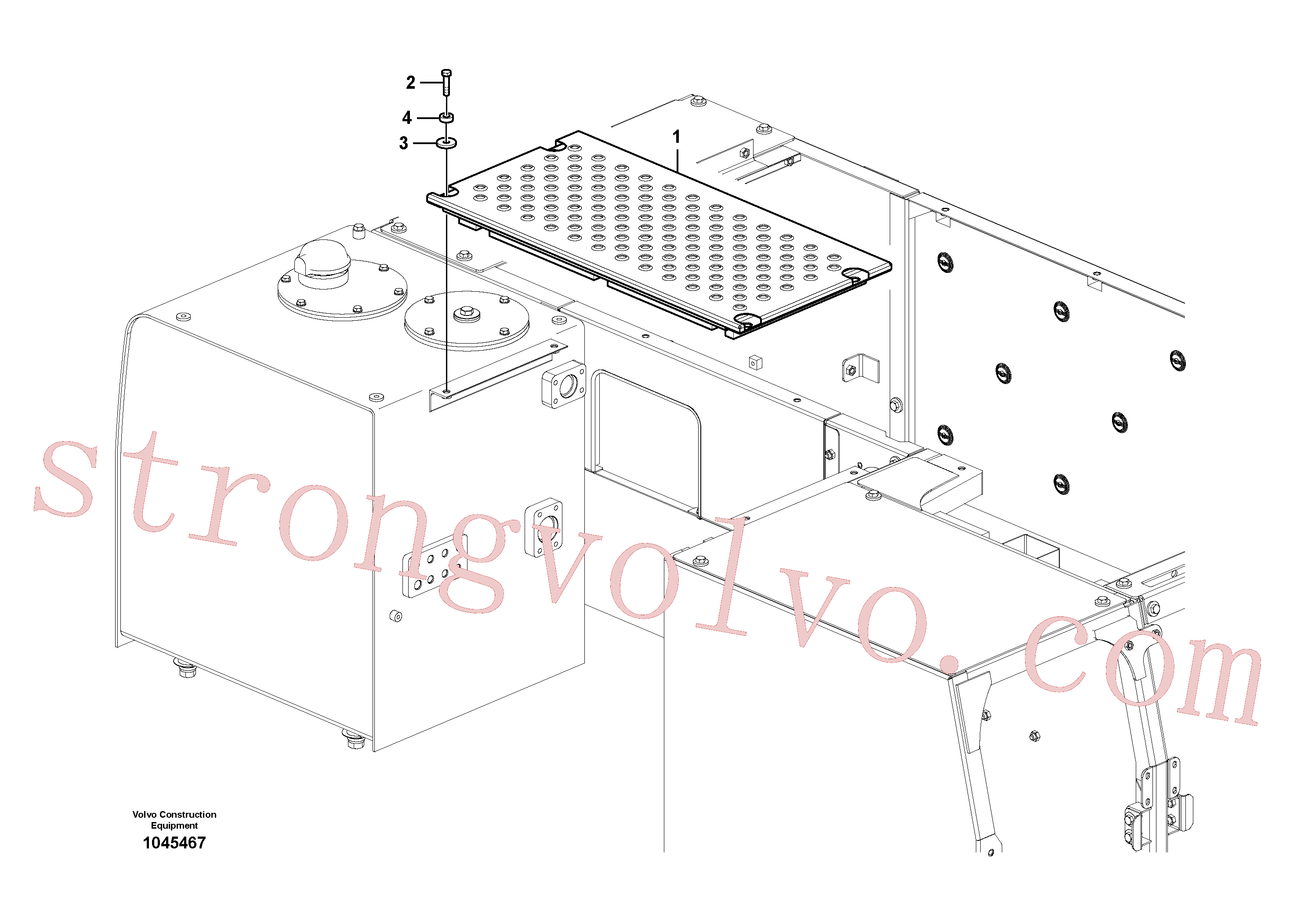 VOE14531016 Volvo Tampa, válvula de comando(1045467 Montagem)