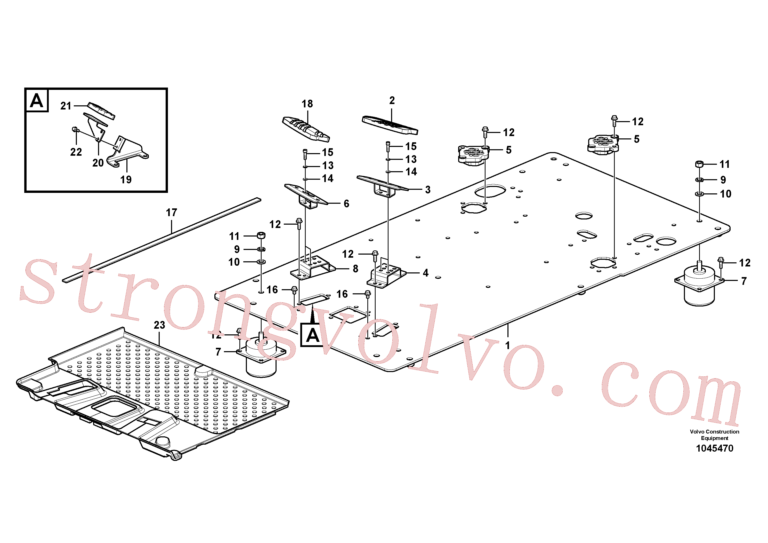 VOE14523970 Volvo Chão da cabina(1045470 Montagem)