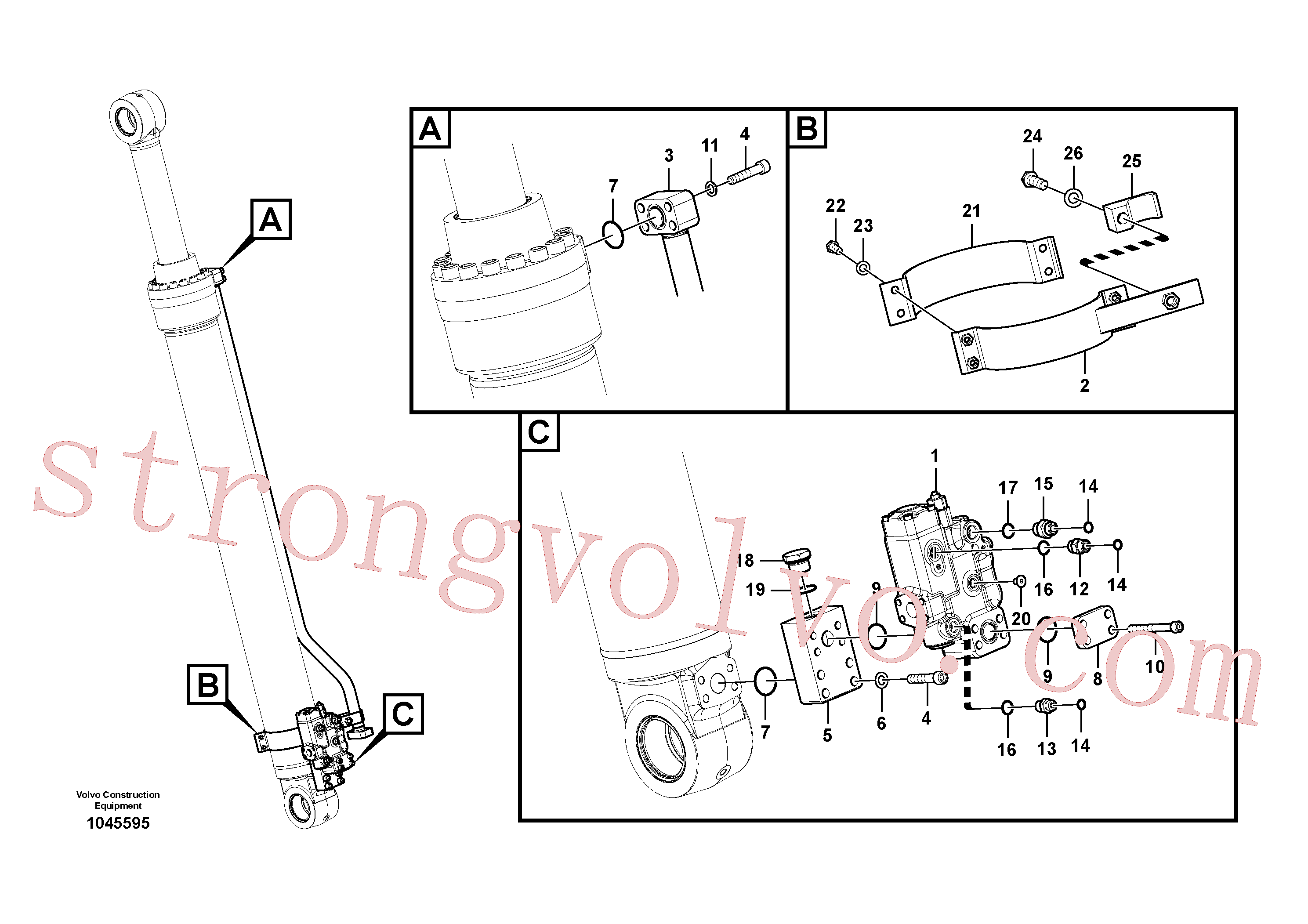 Atacado VOE991691 Arruela simples Volvo escavadeira