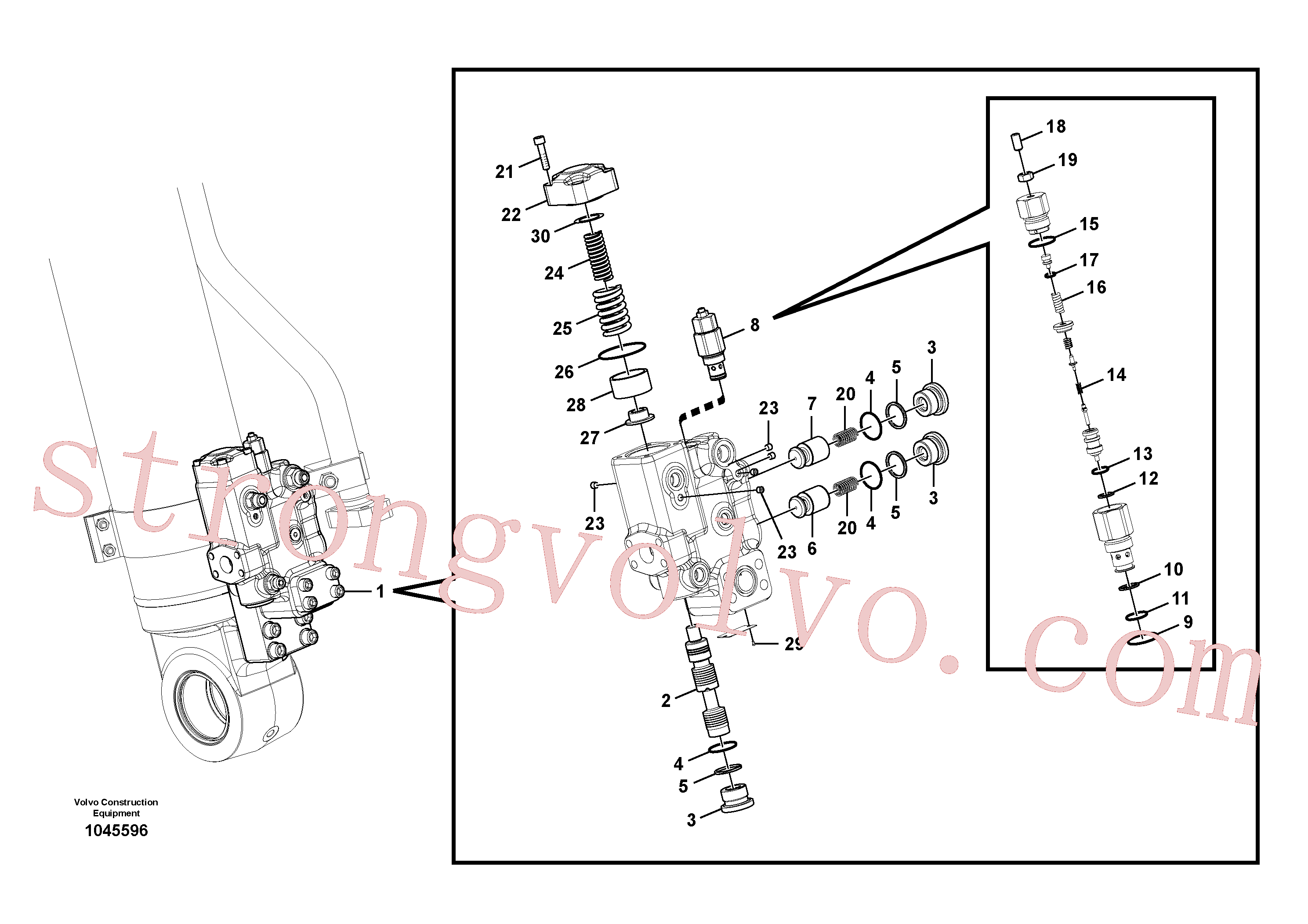 China Made SA7273-30610 Spring Volvo Acessórios para escavadeira