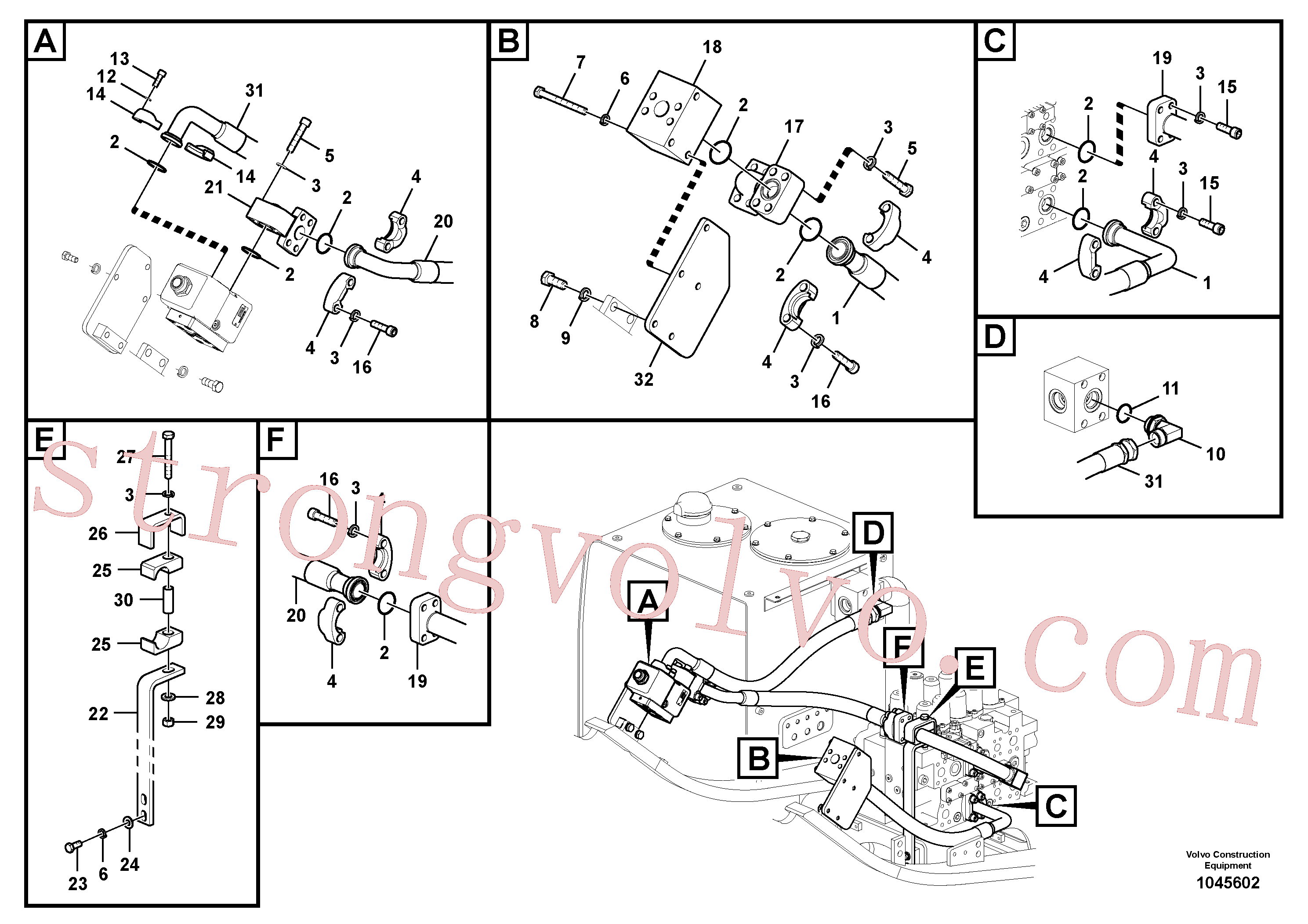 Volvo SA9413-11060 Cotovelo Volvo Acessórios para escavadeira