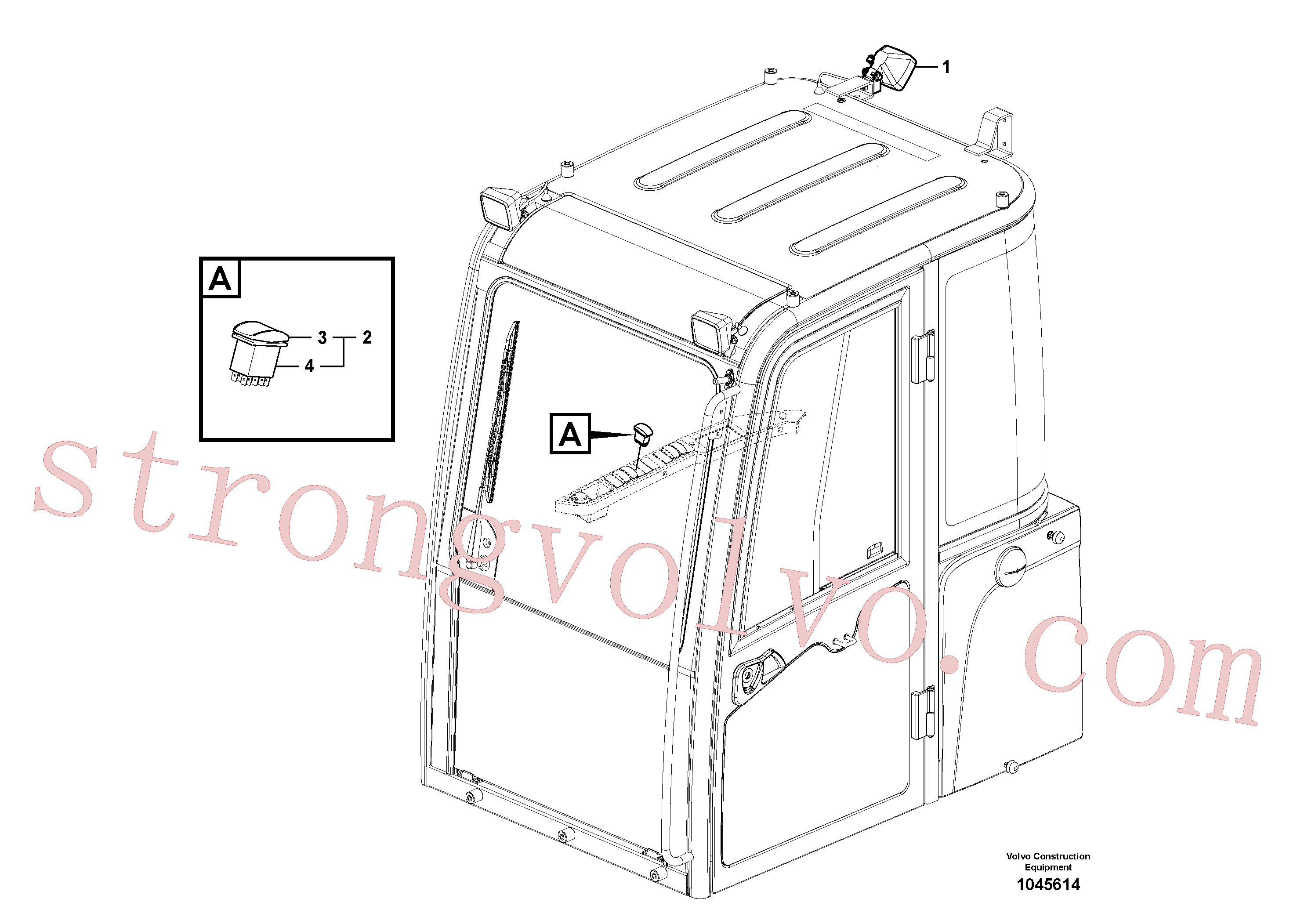 VOE70377107 Volvo Luzes de trabalho, extra(1045614 Montagem)