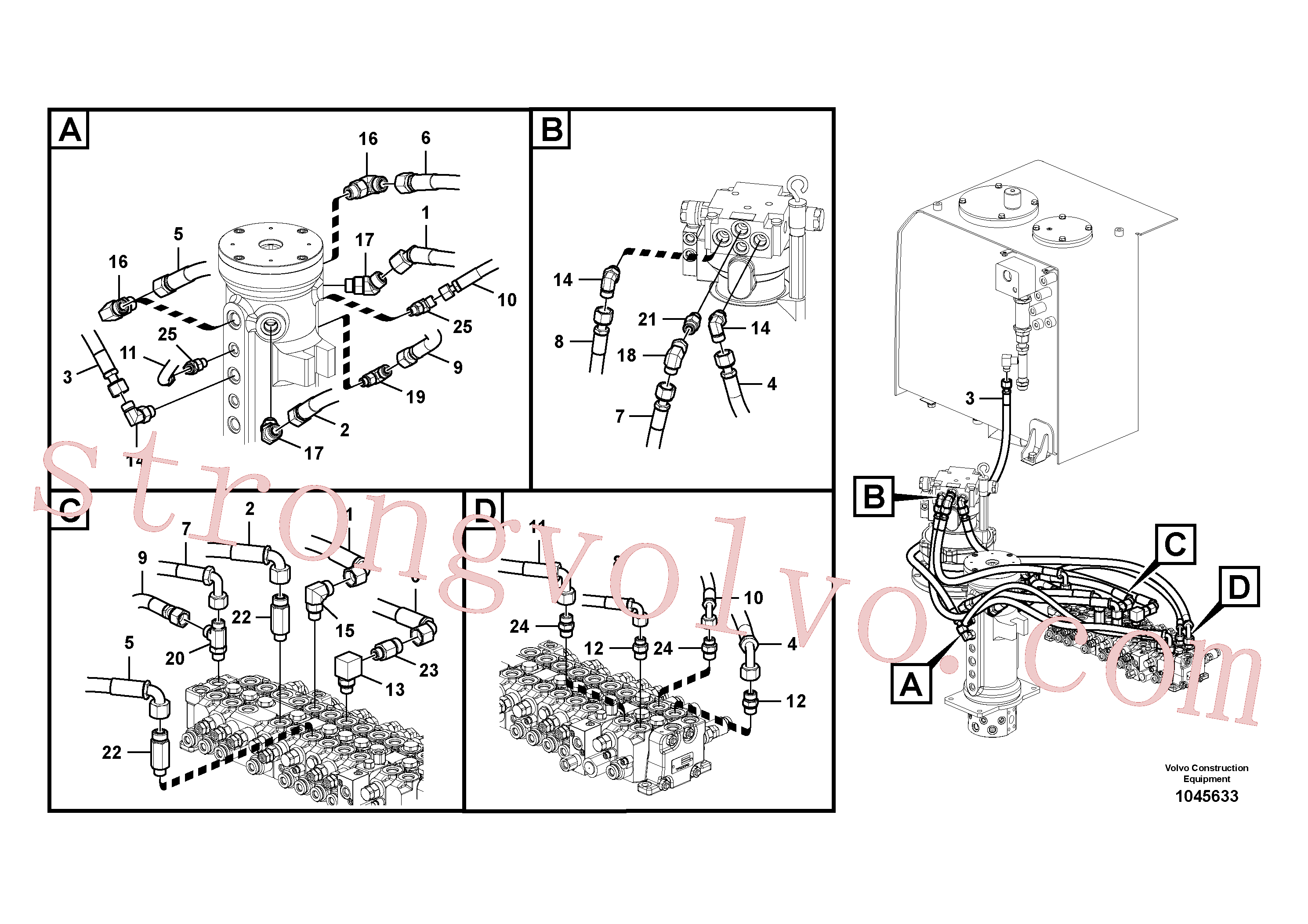 China Made VOE14606261 Niple Volvo Acessórios para escavadeira