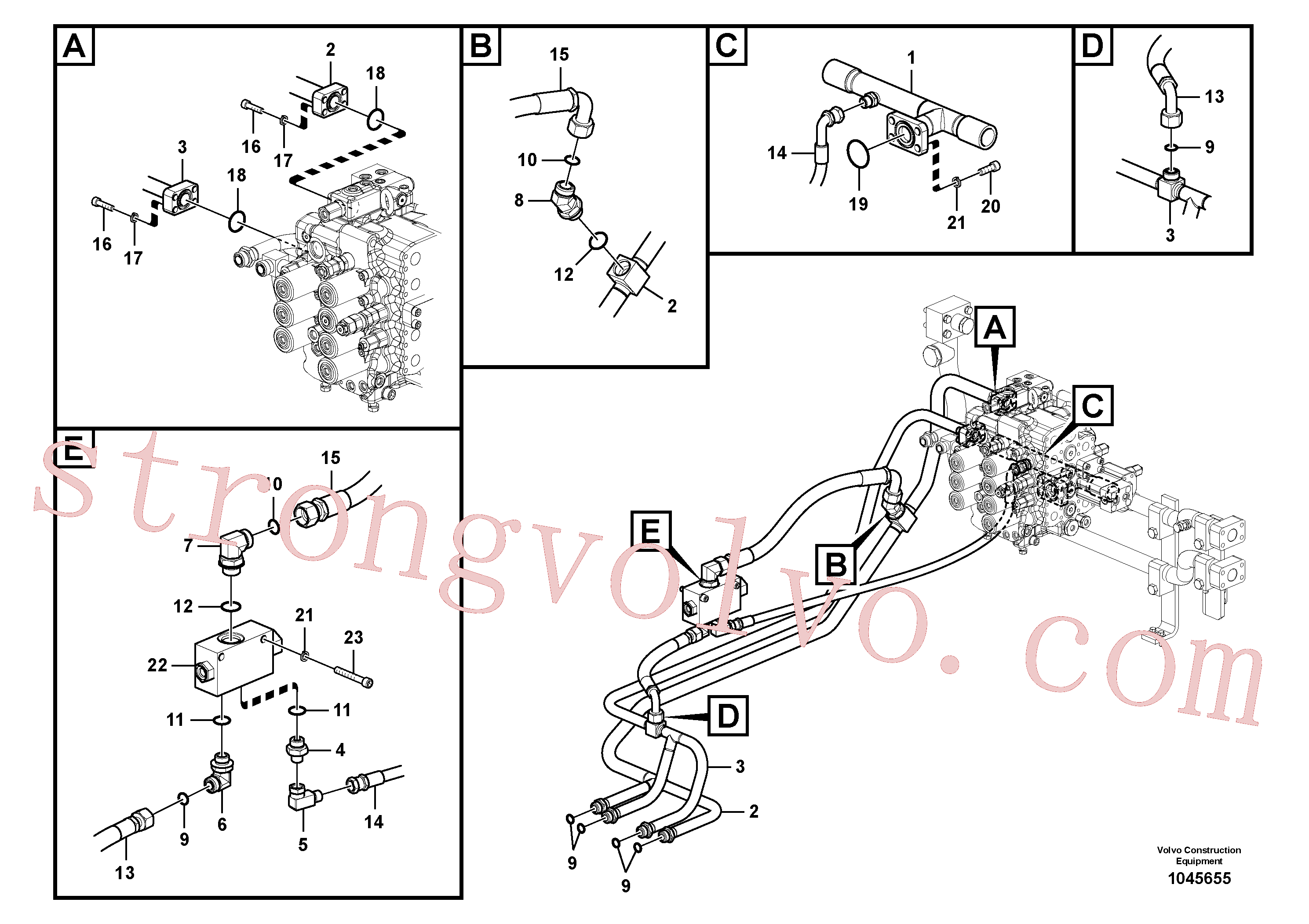 Volvo Montagem VOE14518202 Pipe Acessórios