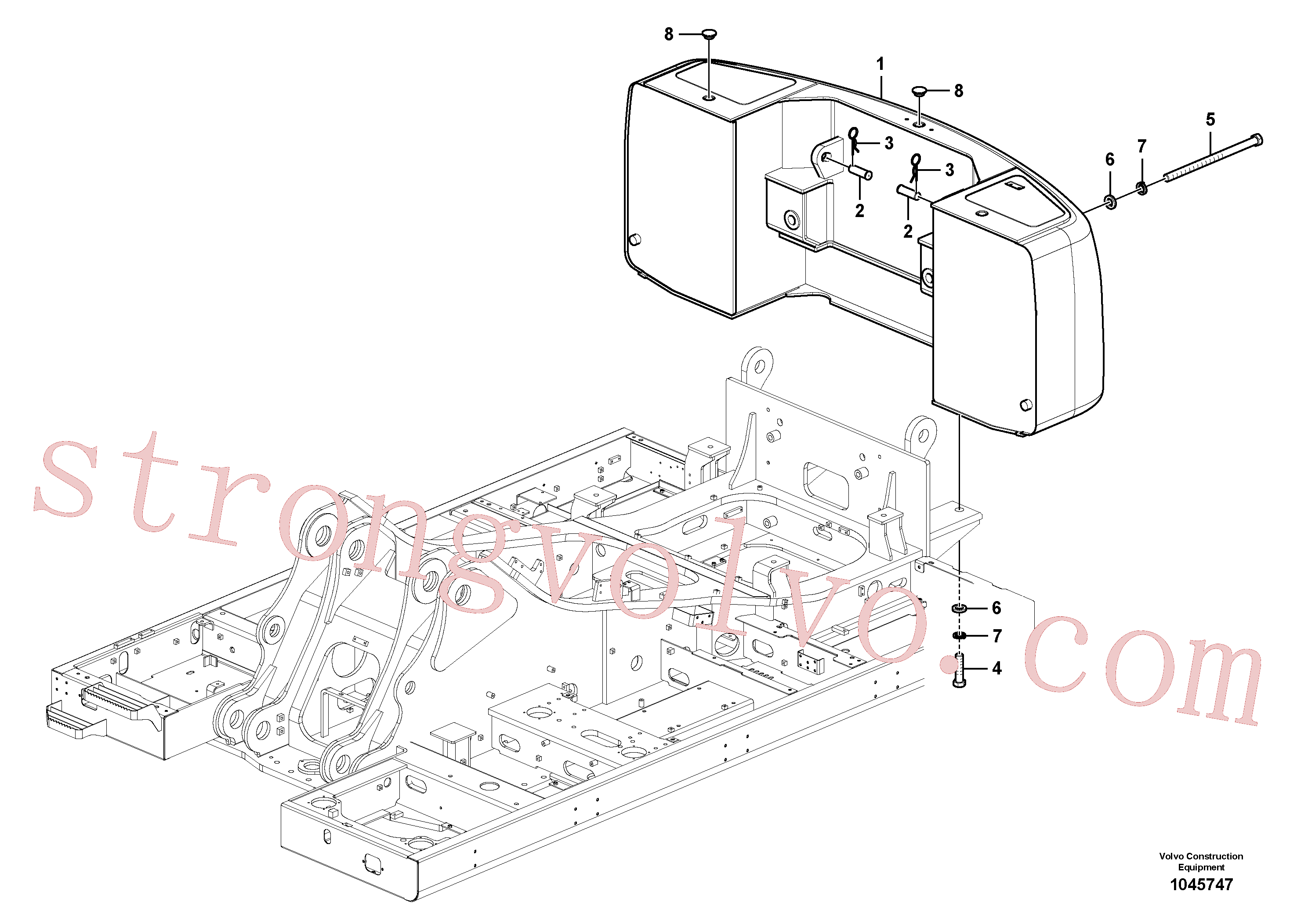 SA9326-26000 Volvo Contrapesos, remoção(1045747 Montagem)
