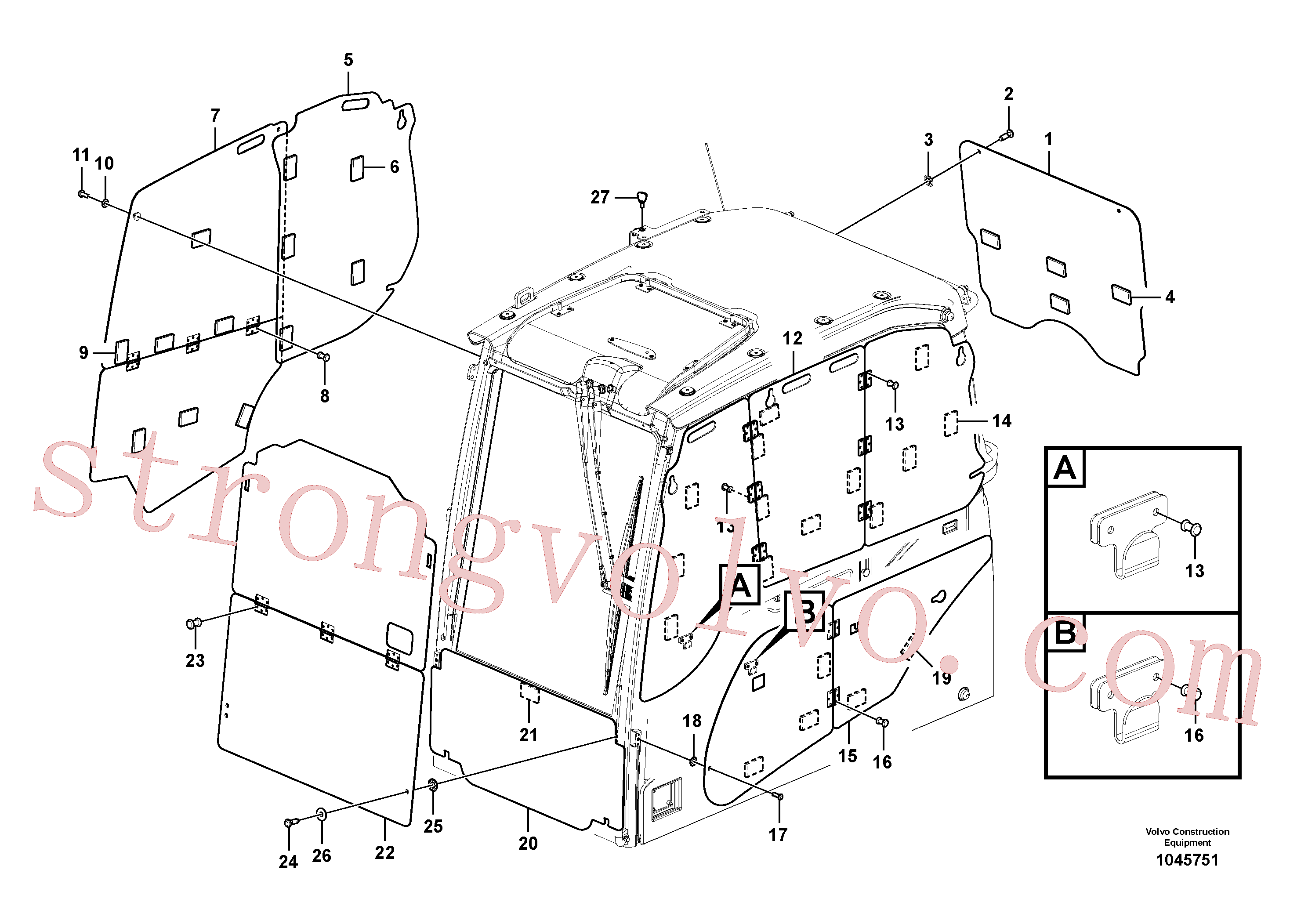 VOE15024334 Volvo Kit de protecção contra vandalismo(1045751 Montagem)