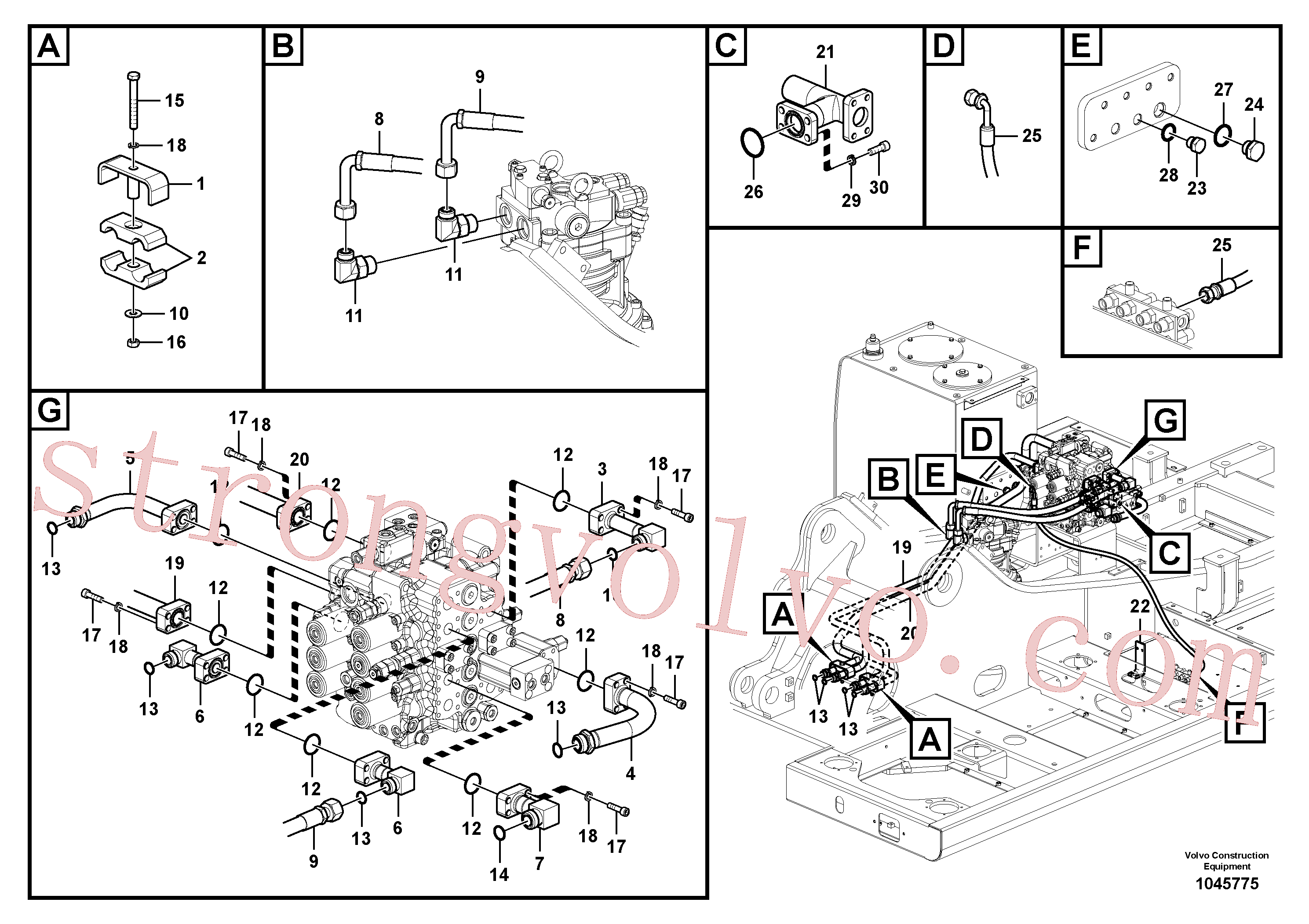 VOE14505761 Tubo Volvo escavadeira