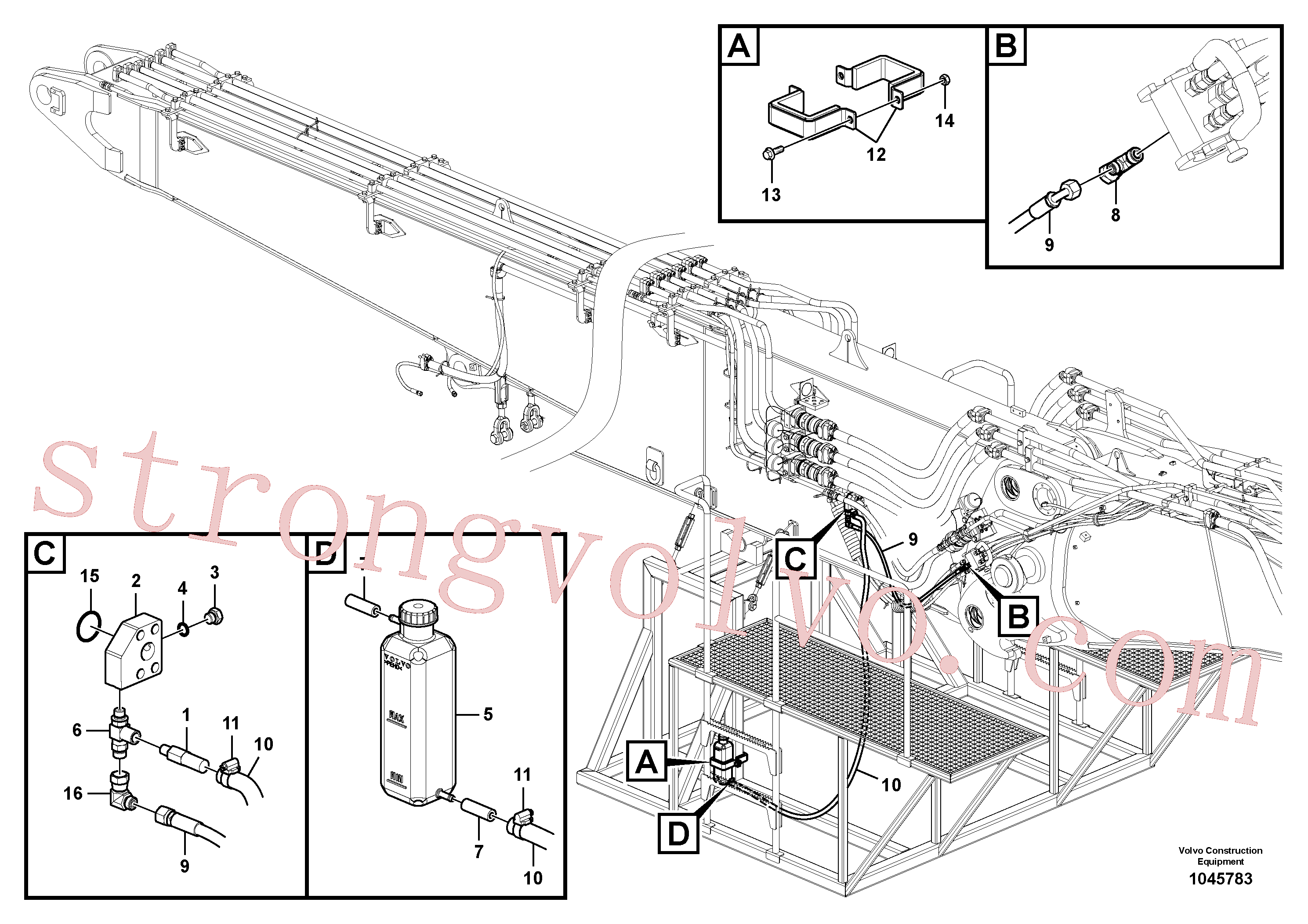 Volvo VOE14614283 Tanque de expansão Volvo Acessórios para escavadeira
