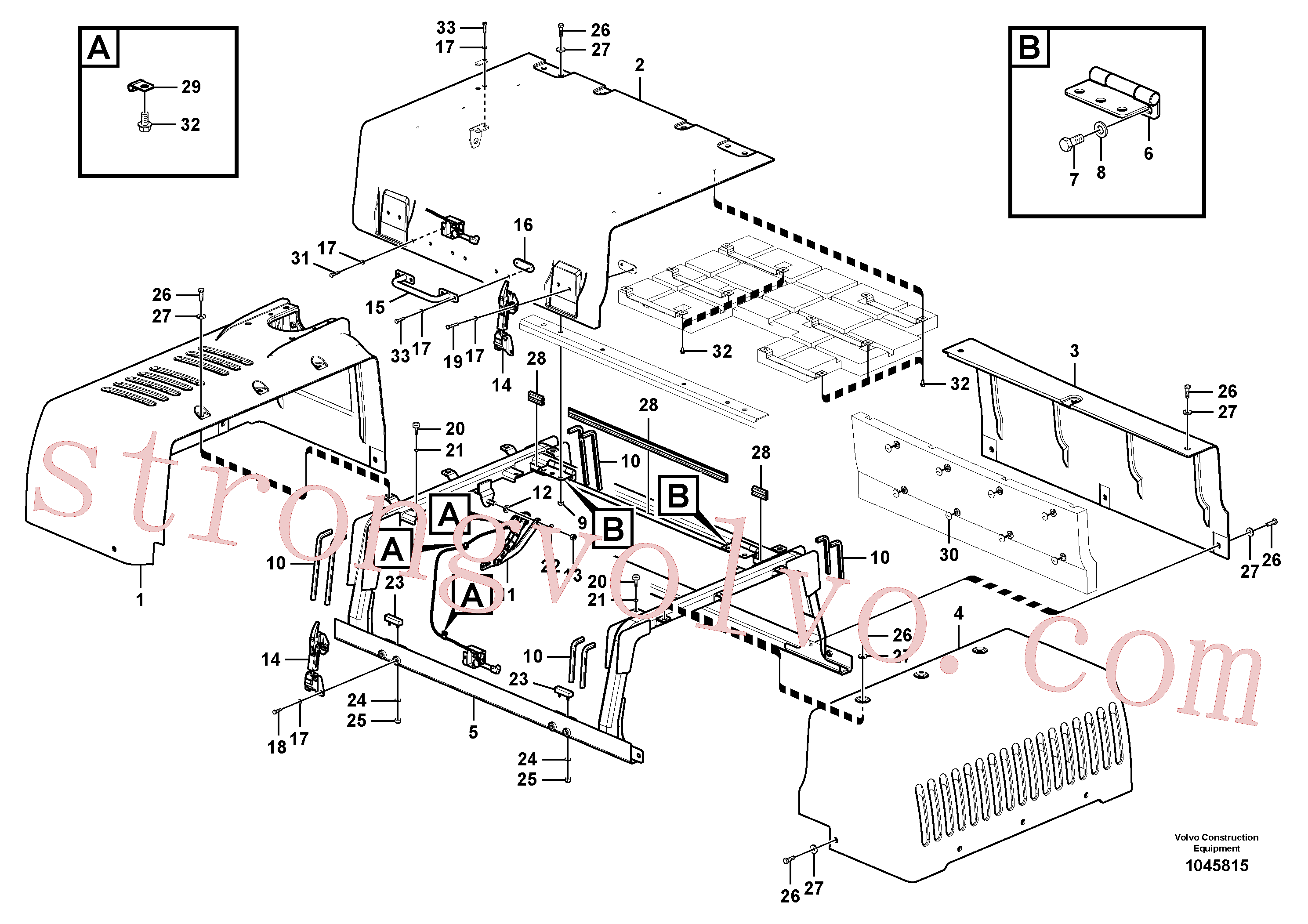 SA9315-00603 Volvo Capot do motor(1045815 Montagem)