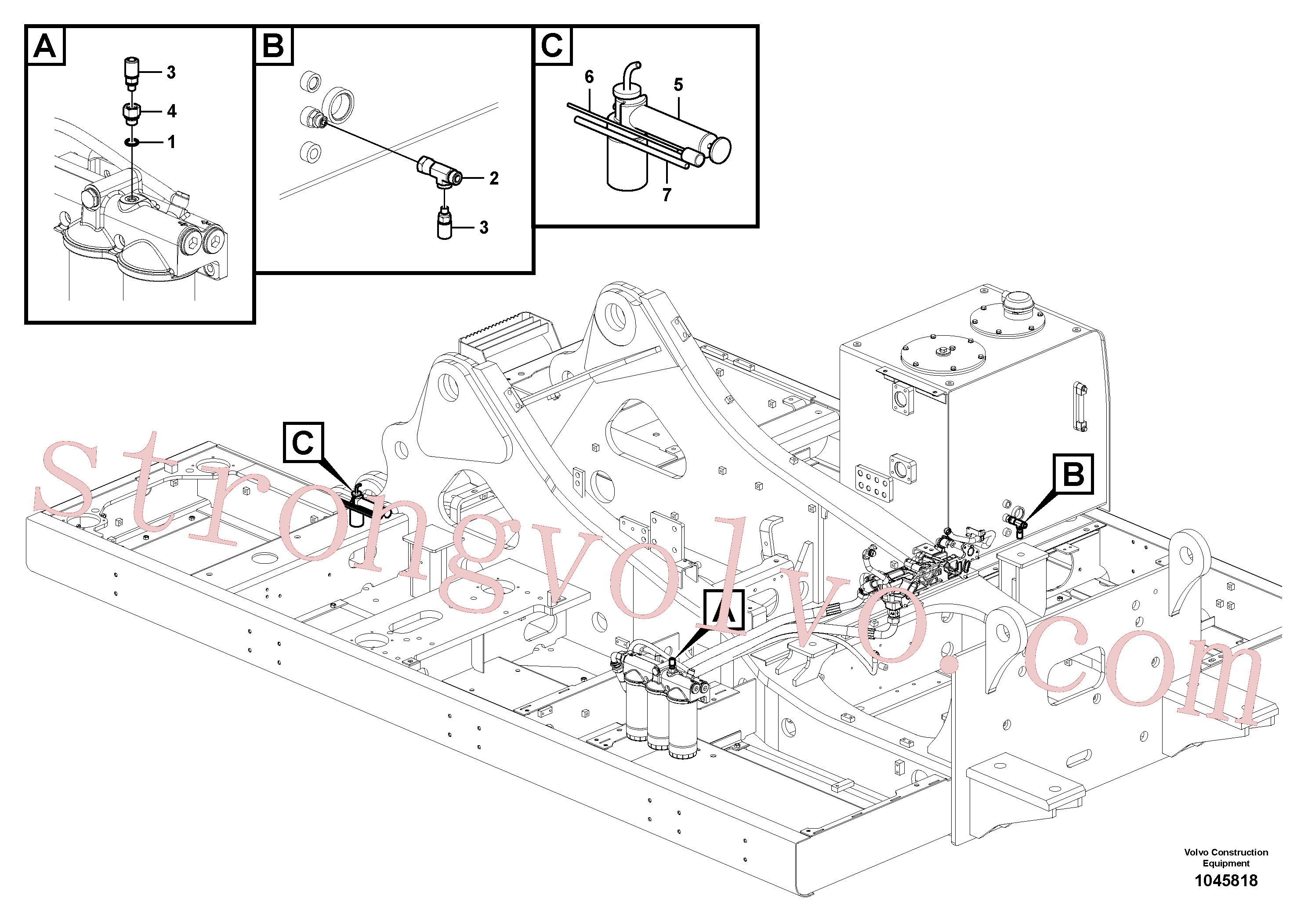 Volvo Montagem VOE14533221 Mangueira Acessórios