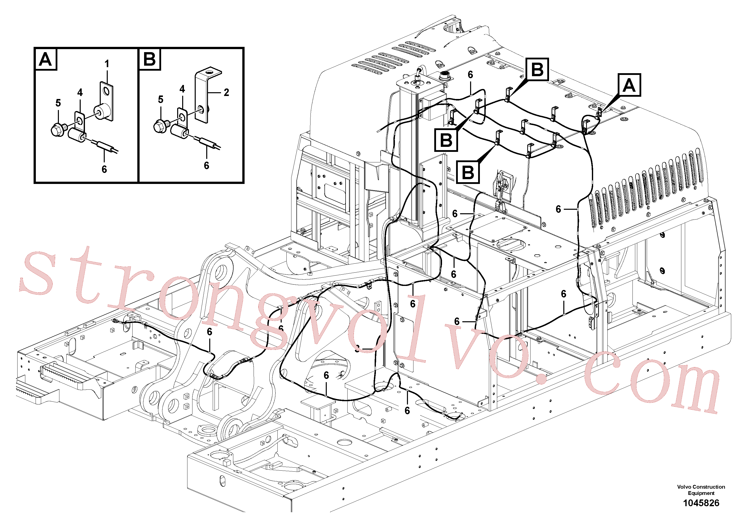 SA2022-01280 Volvo Extintor de incêndio(1045826 Montagem)
