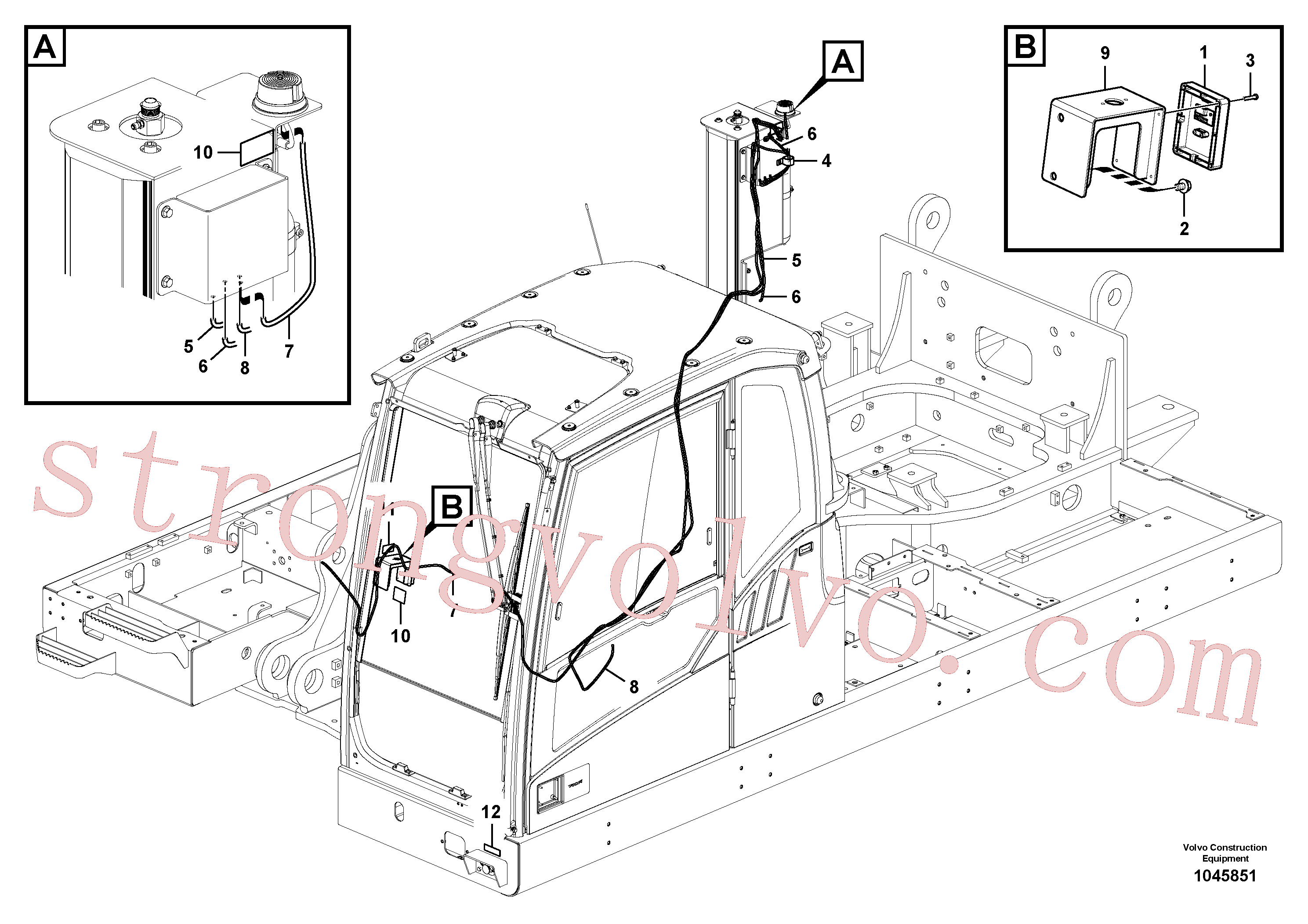 VOE15126559 Volvo Extintor de incêndio(1045851 Montagem)