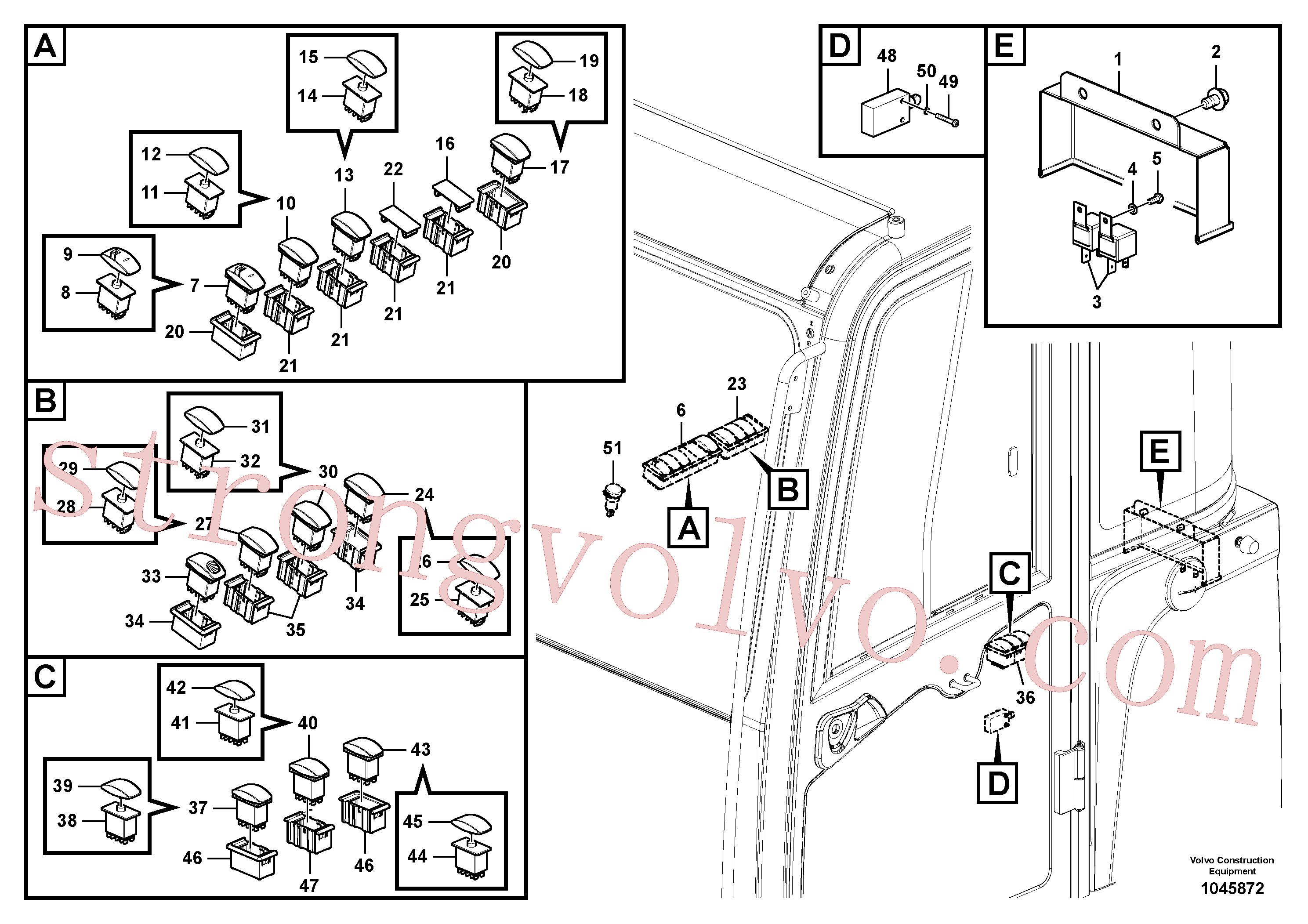 VOE20992232 Volvo Interruptor(1045872 Montagem)
