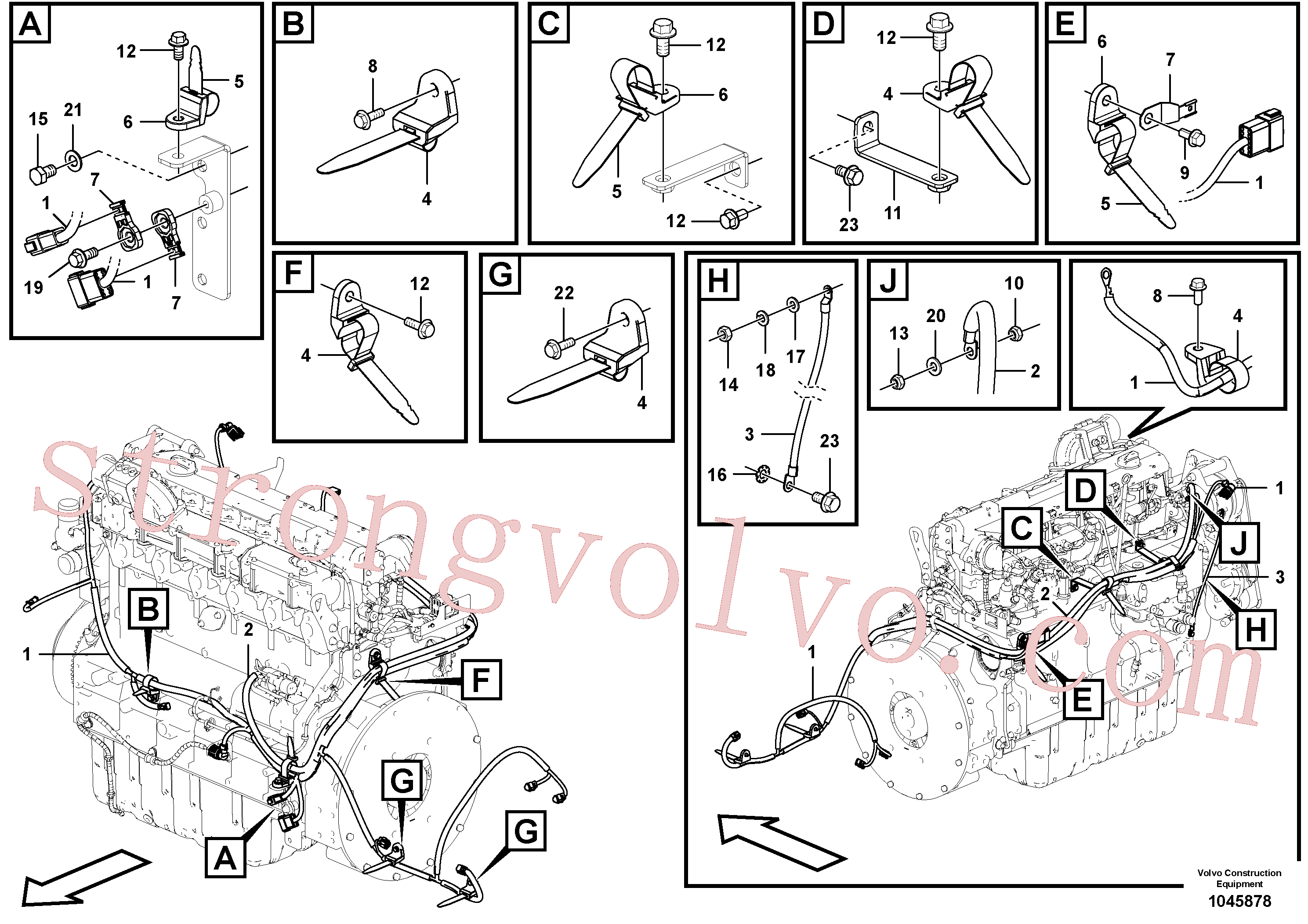 SA9011-11204 Parafuso sextavado Inscreva-se para Volvo Acessórios para escavadeira